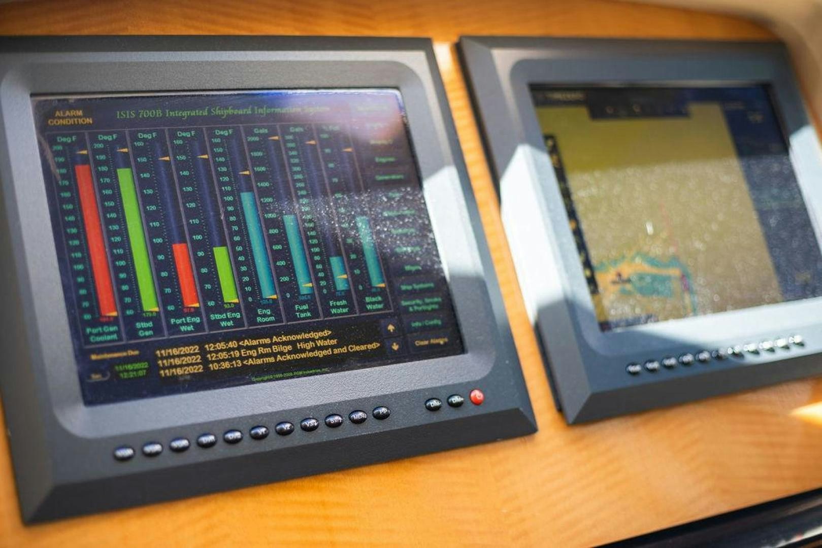 a couple of electronic devices aboard CHIP Yacht for Sale