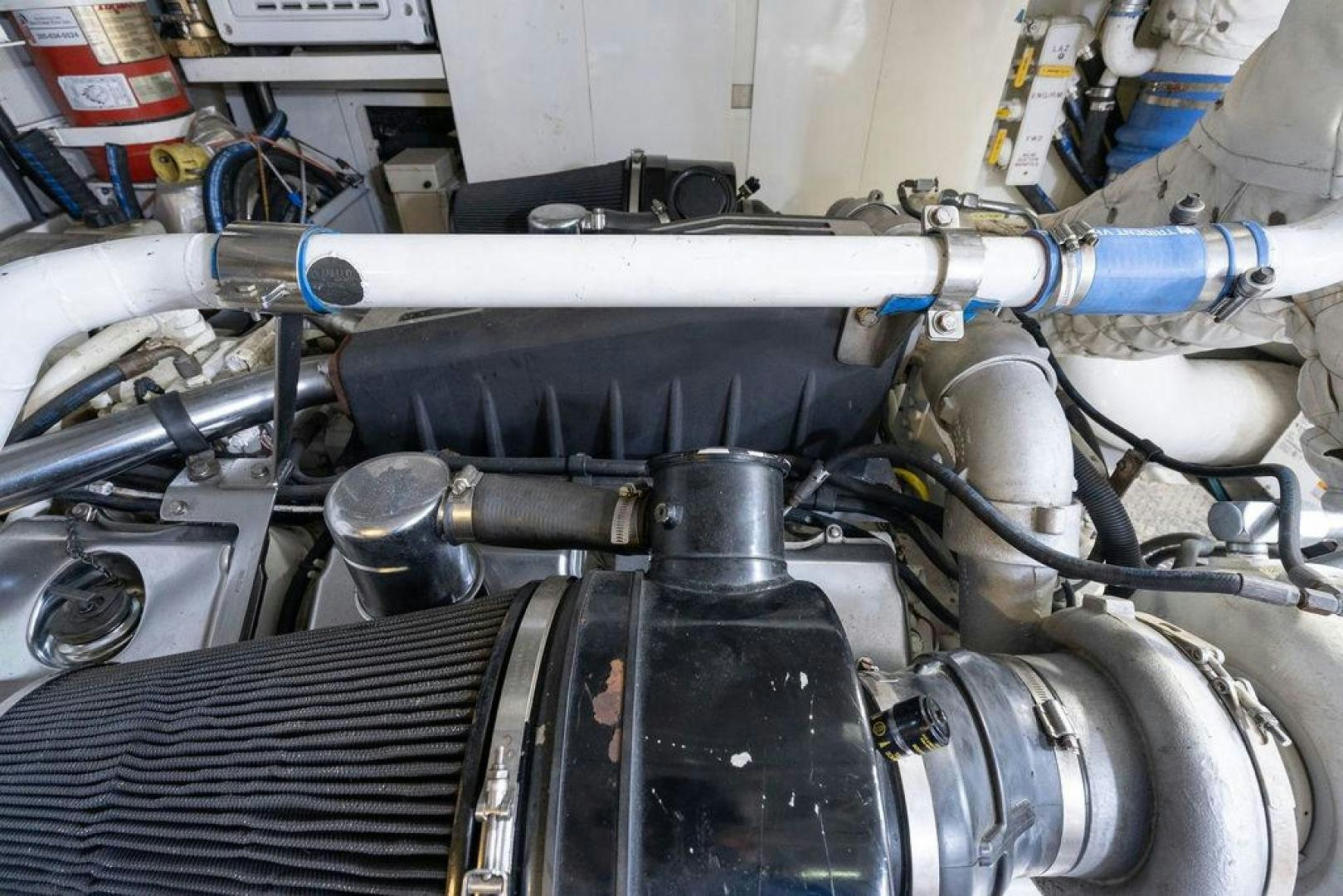 a close-up of a machine aboard CHIP Yacht for Sale