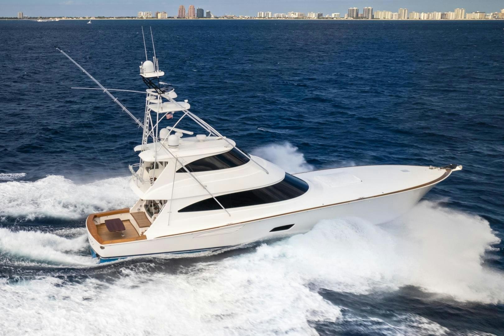 a boat on the water aboard POMPINA Yacht for Sale