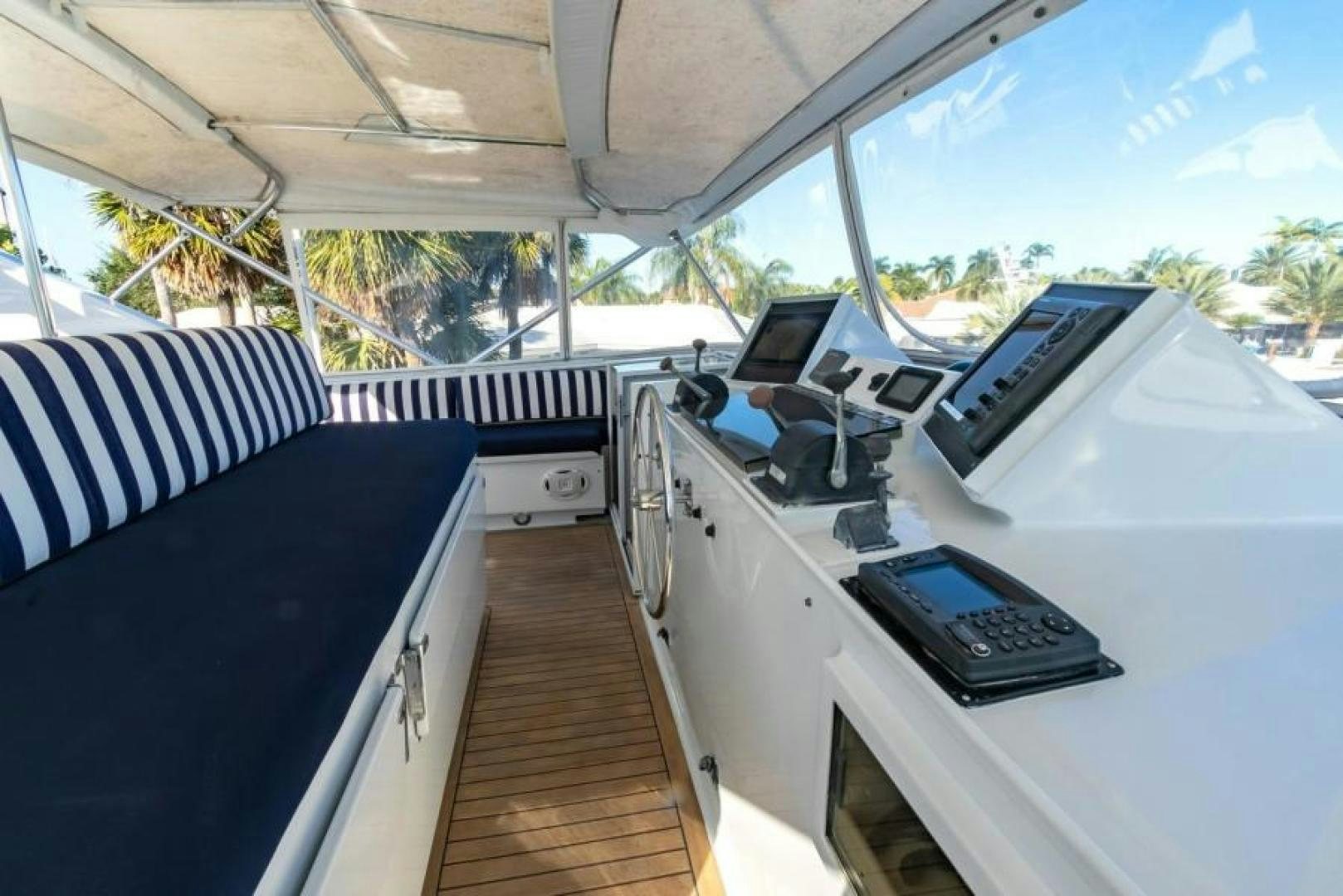 inside of a car aboard K Yacht for Sale