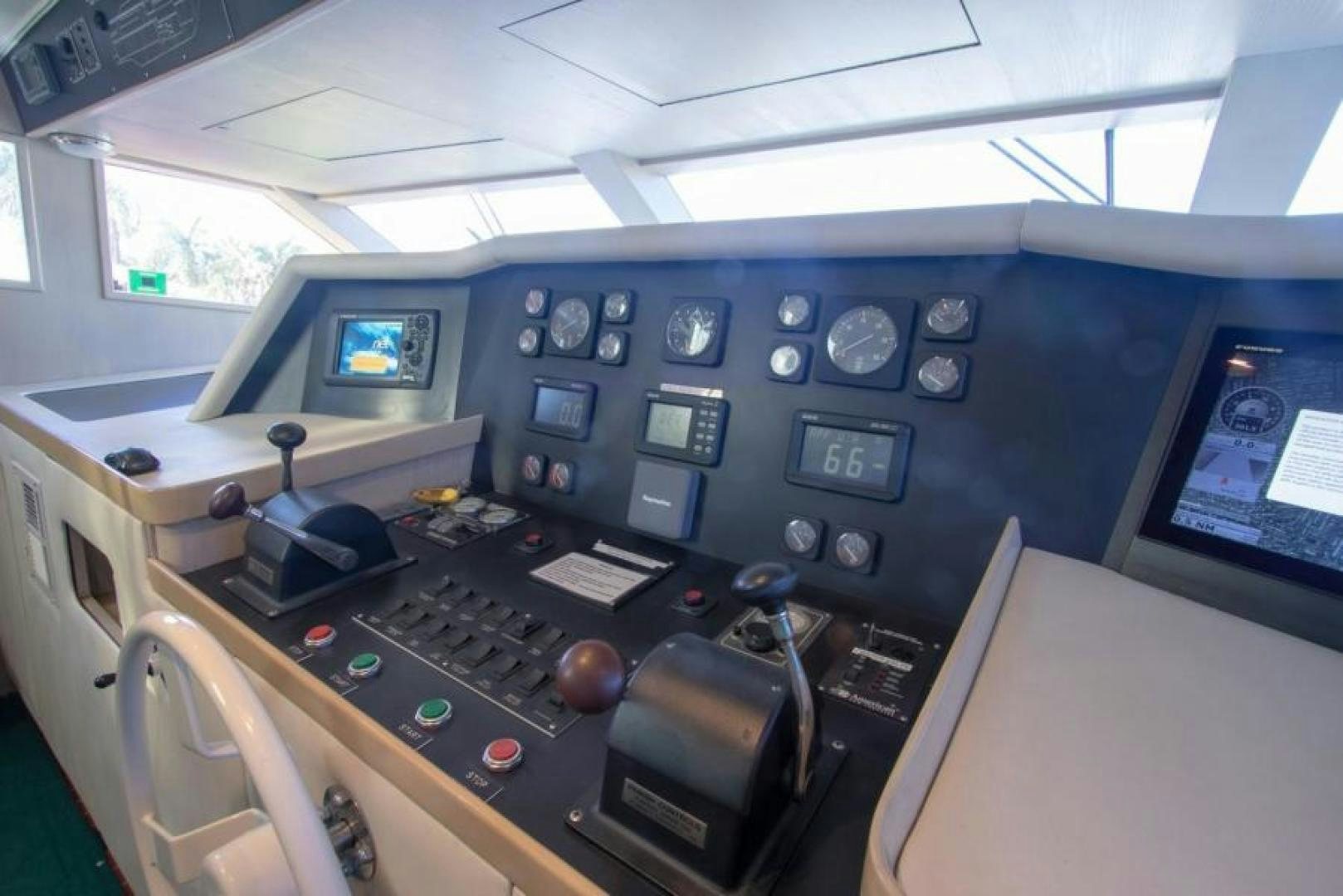 a cockpit of an airplane aboard K Yacht for Sale