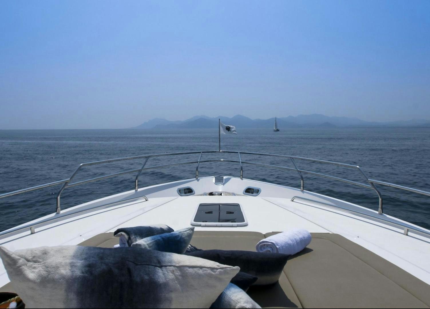 a boat on the water aboard GITANA I Yacht for Sale