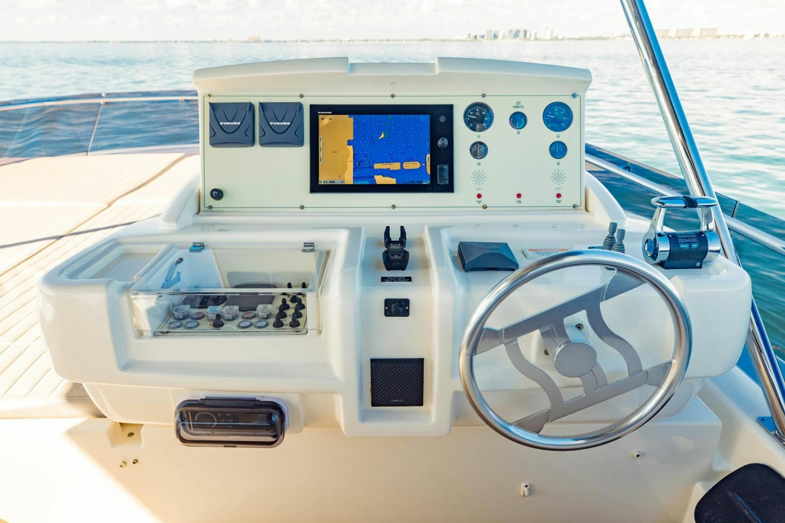 a white machine with a screen aboard SAMI KAY III Yacht for Sale
