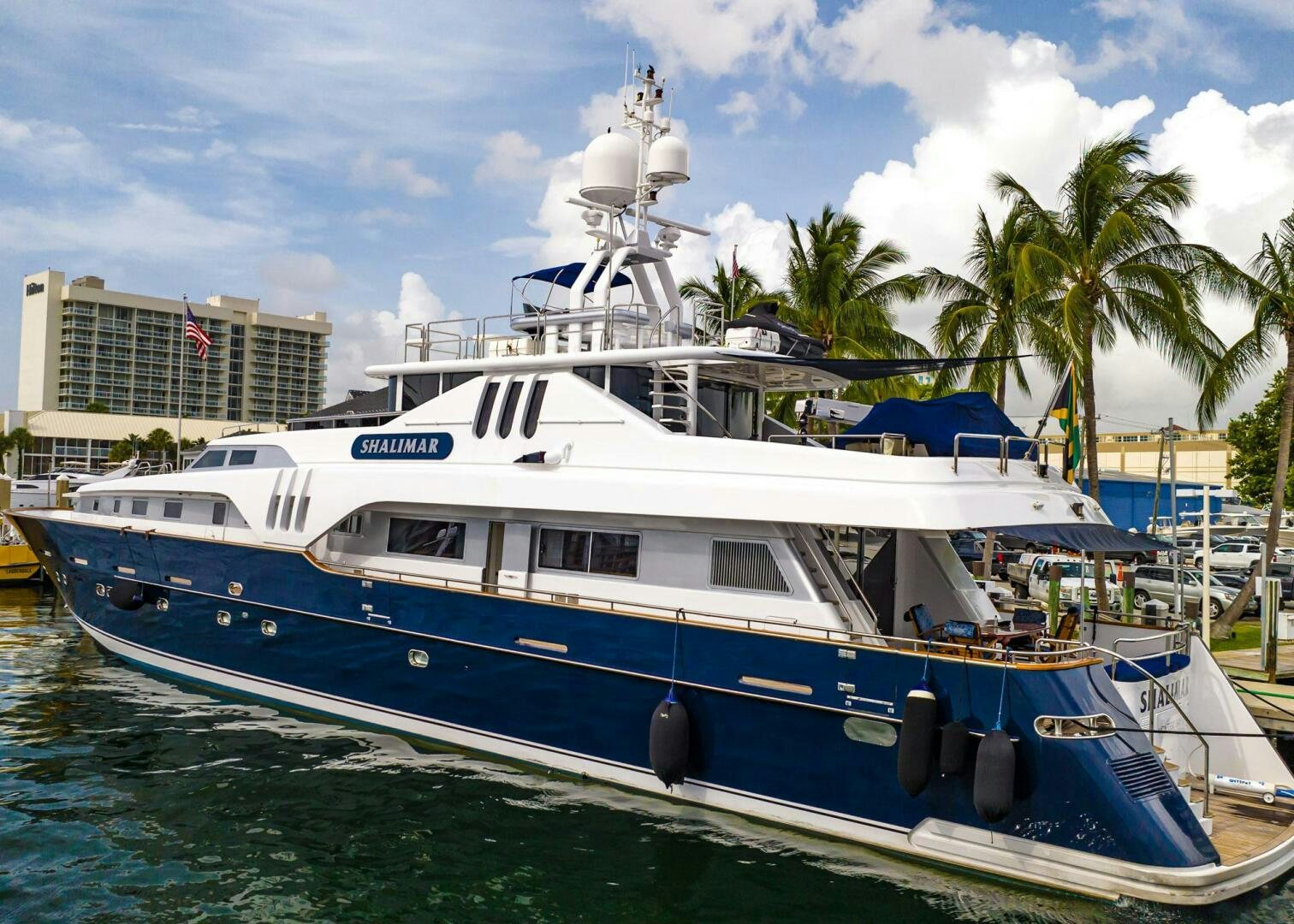a boat on the water aboard SHALIMAR Yacht for Sale