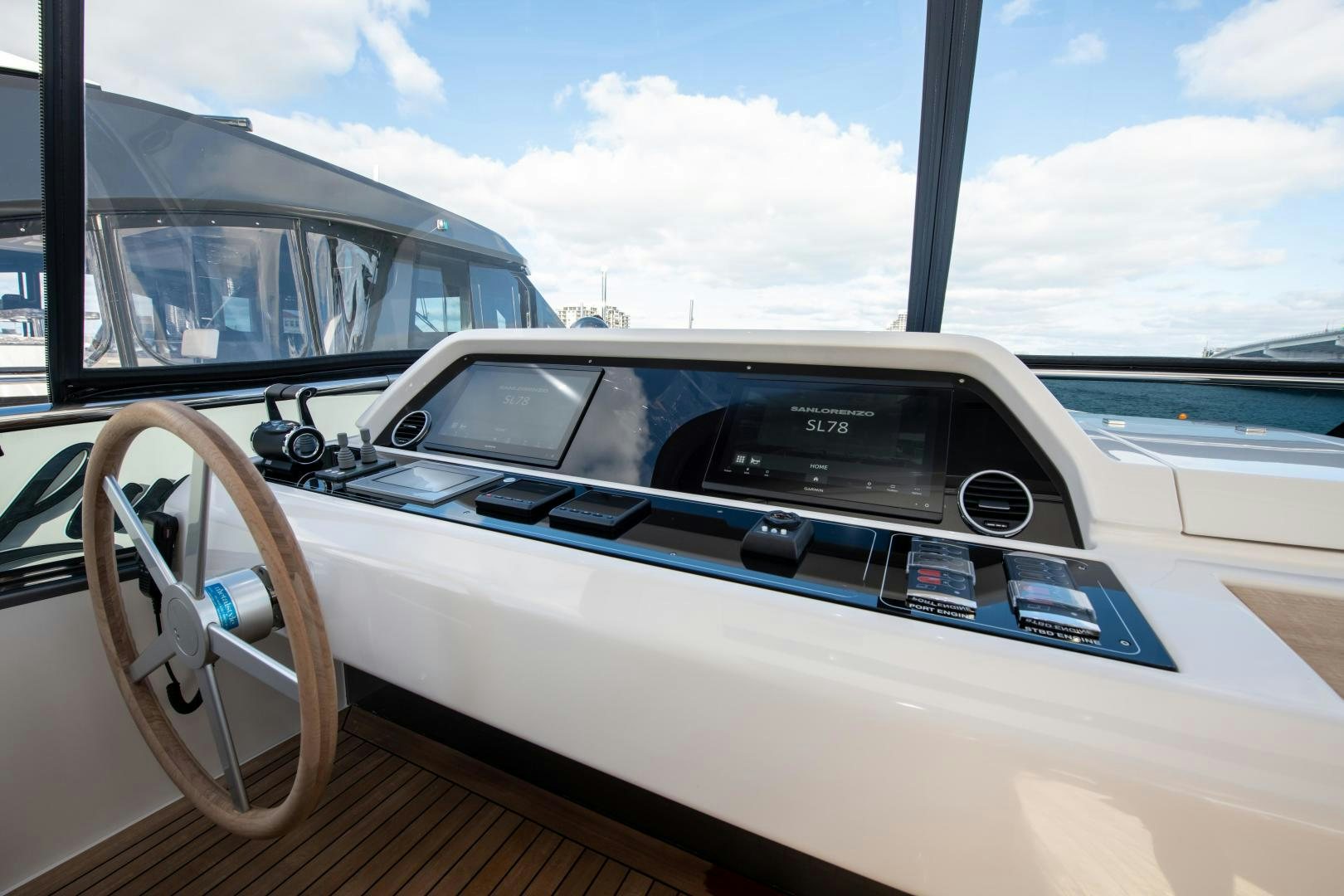 the inside of a car aboard MARAVI Yacht for Sale