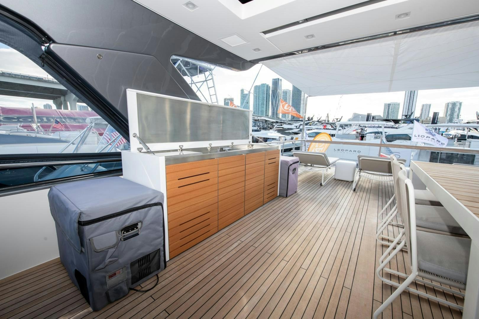 a room with a luggage aboard MARAVI Yacht for Sale