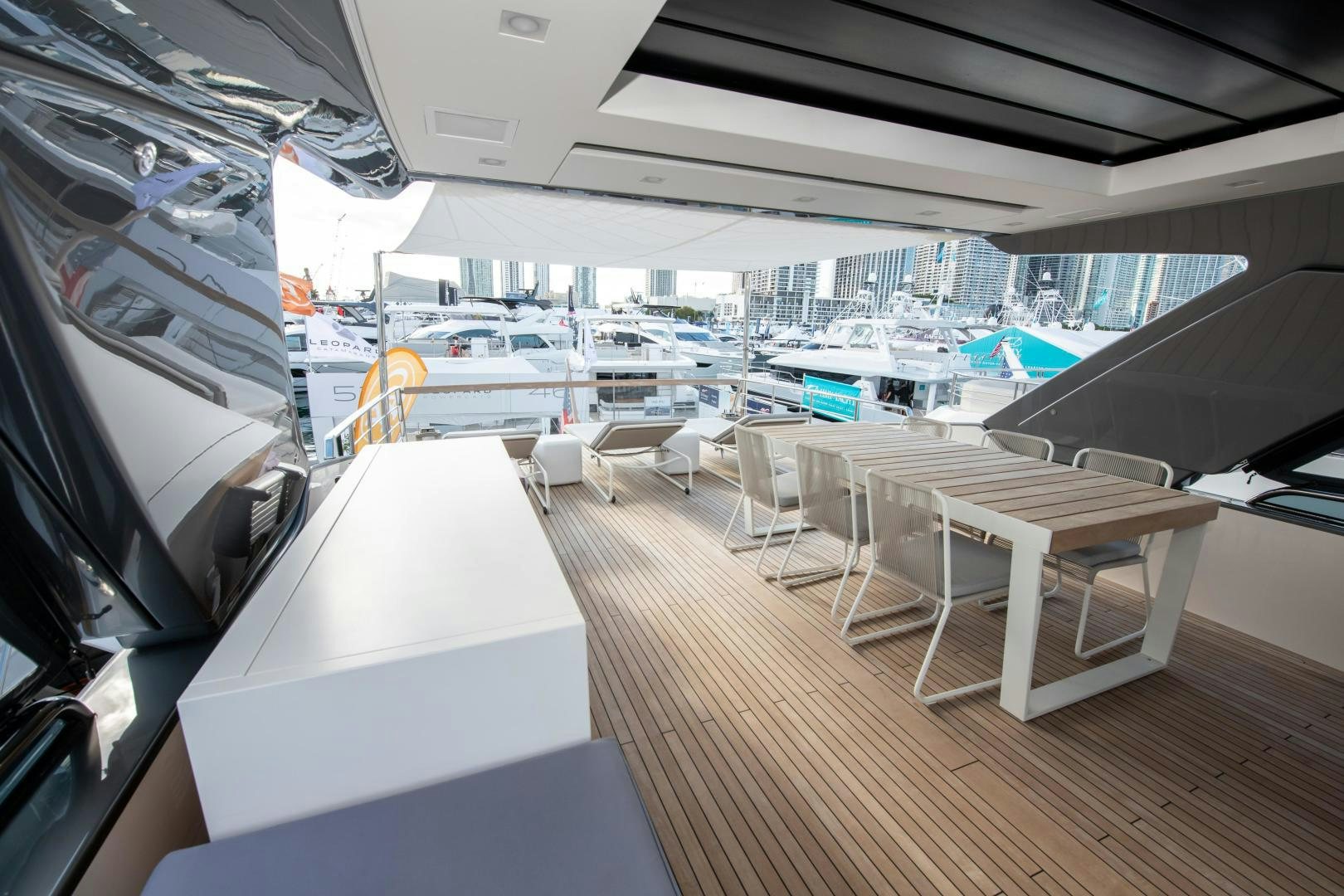 inside of a ship aboard MARAVI Yacht for Sale