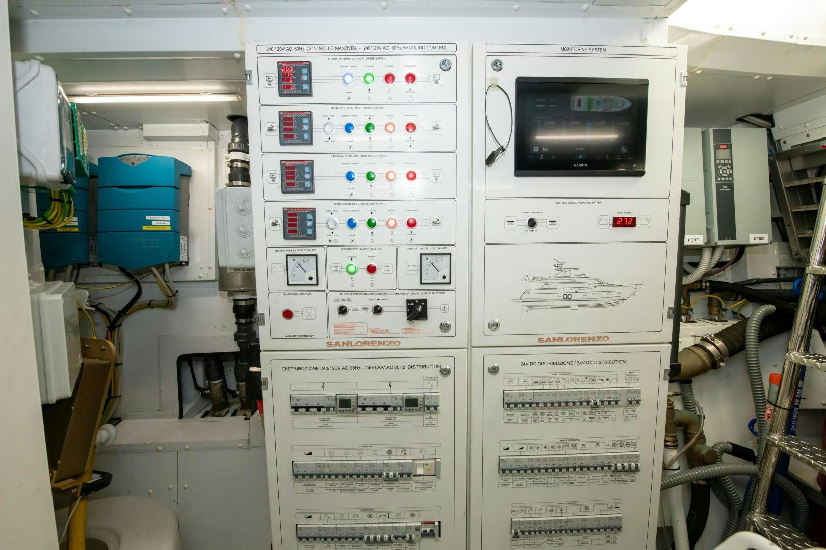 a machine with many buttons aboard MARAVI Yacht for Sale