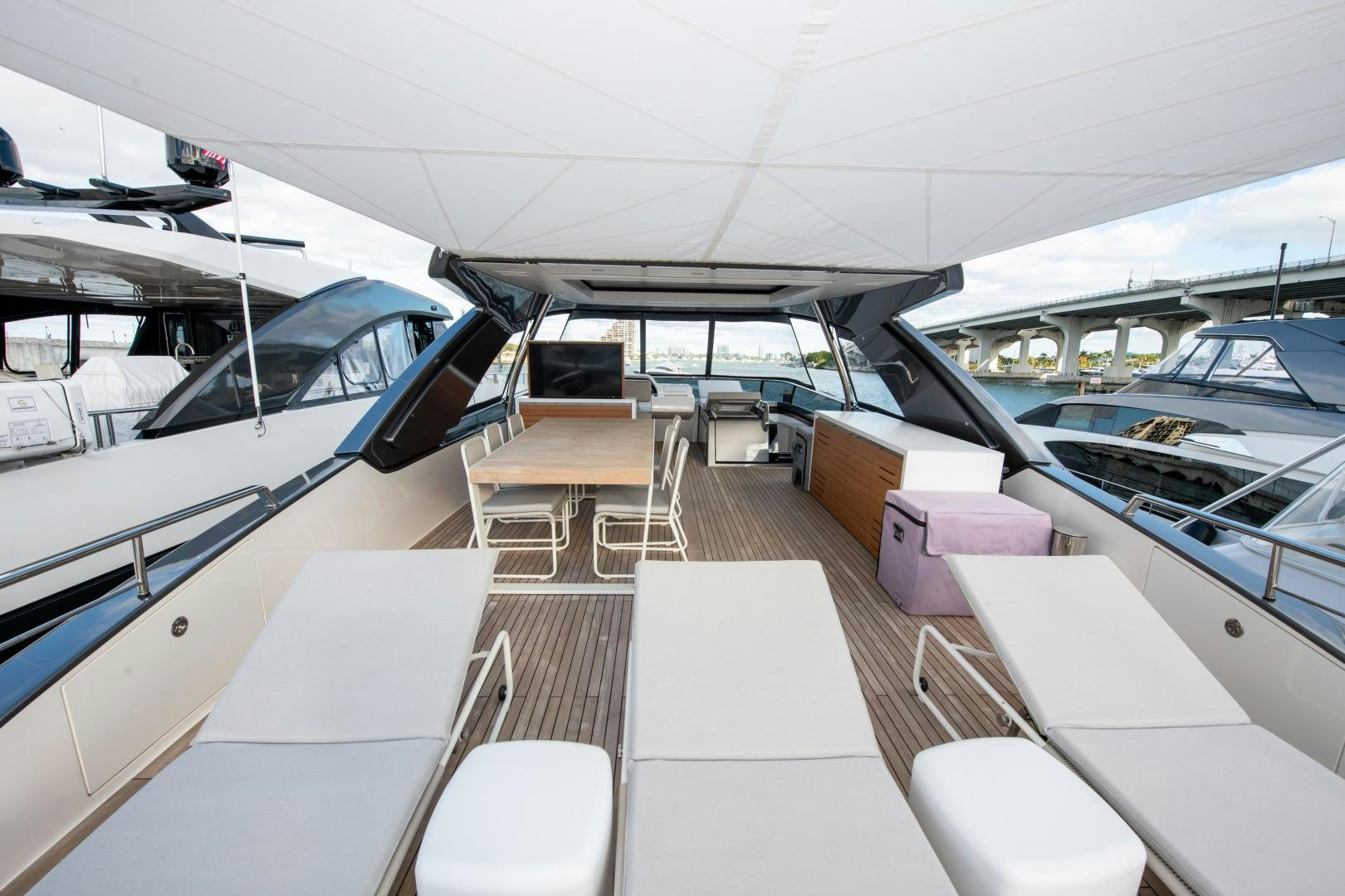 inside of a yacht aboard MARAVI Yacht for Sale