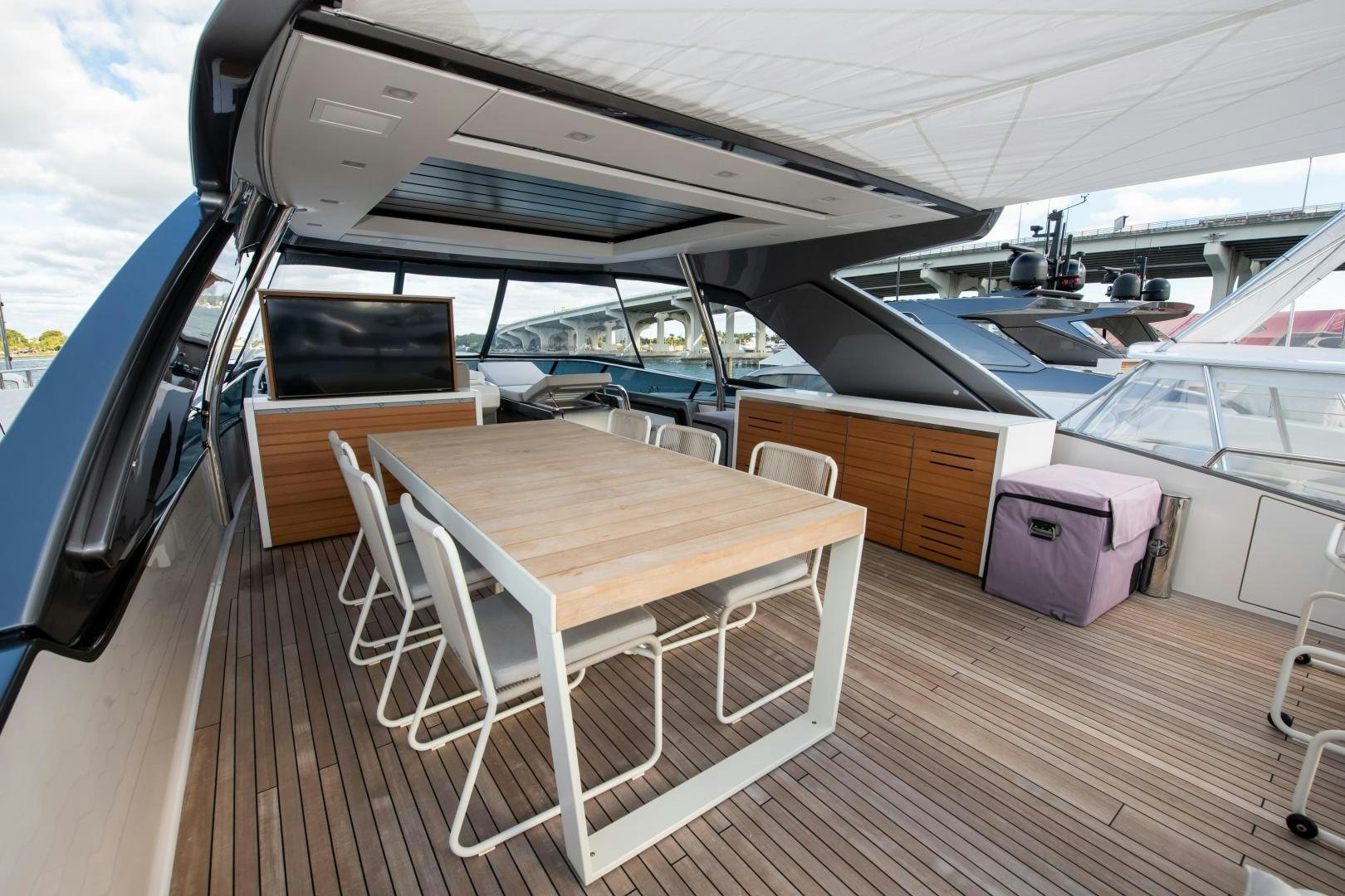 a boat on a deck aboard MARAVI Yacht for Sale