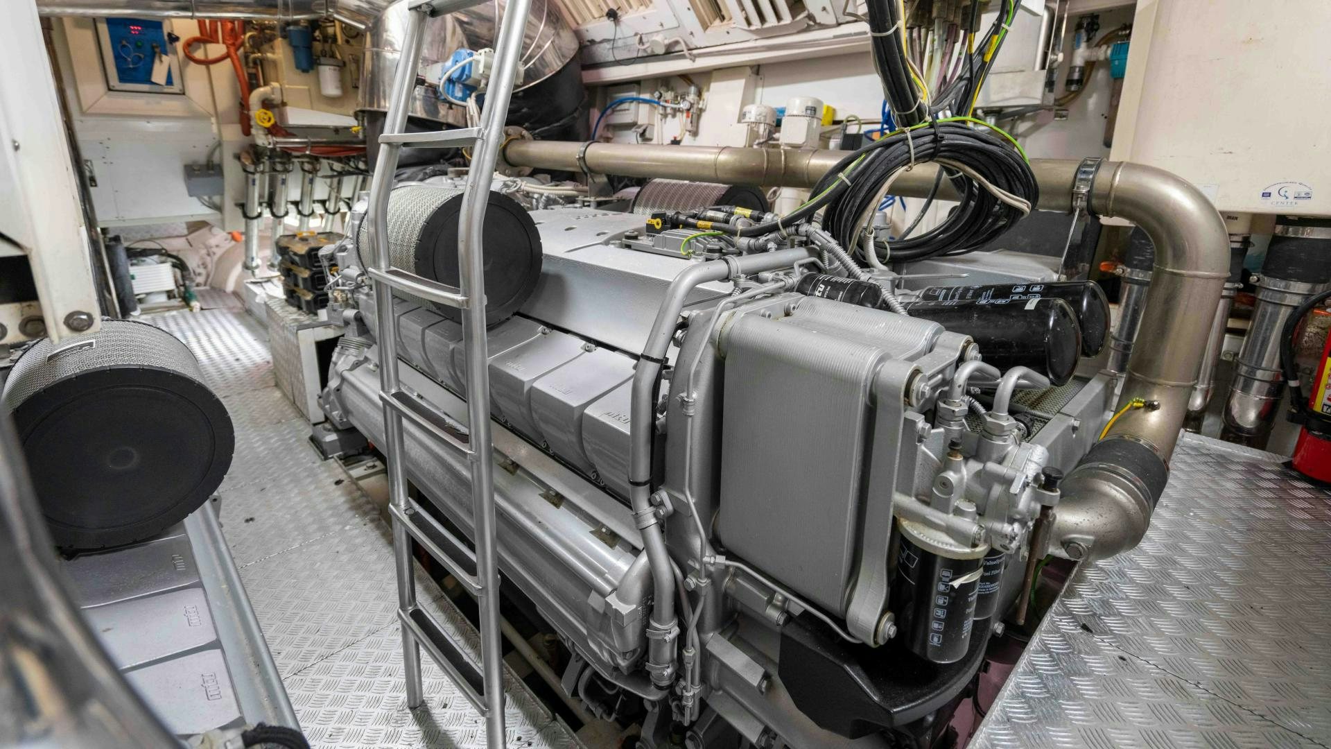 a machine in a factory aboard ENCORE Yacht for Sale