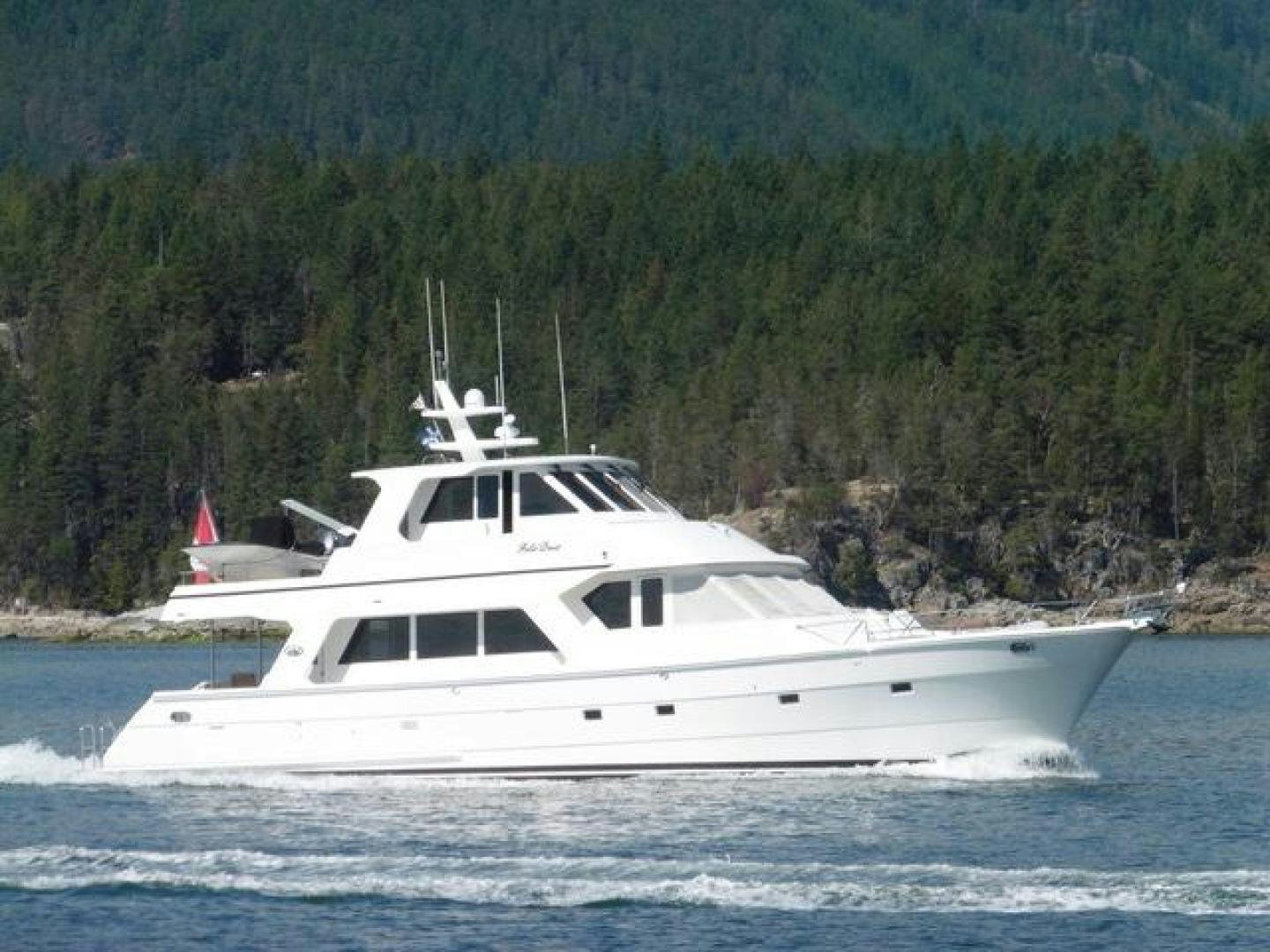 a boat on the water aboard FOLIE DEUX Yacht for Sale