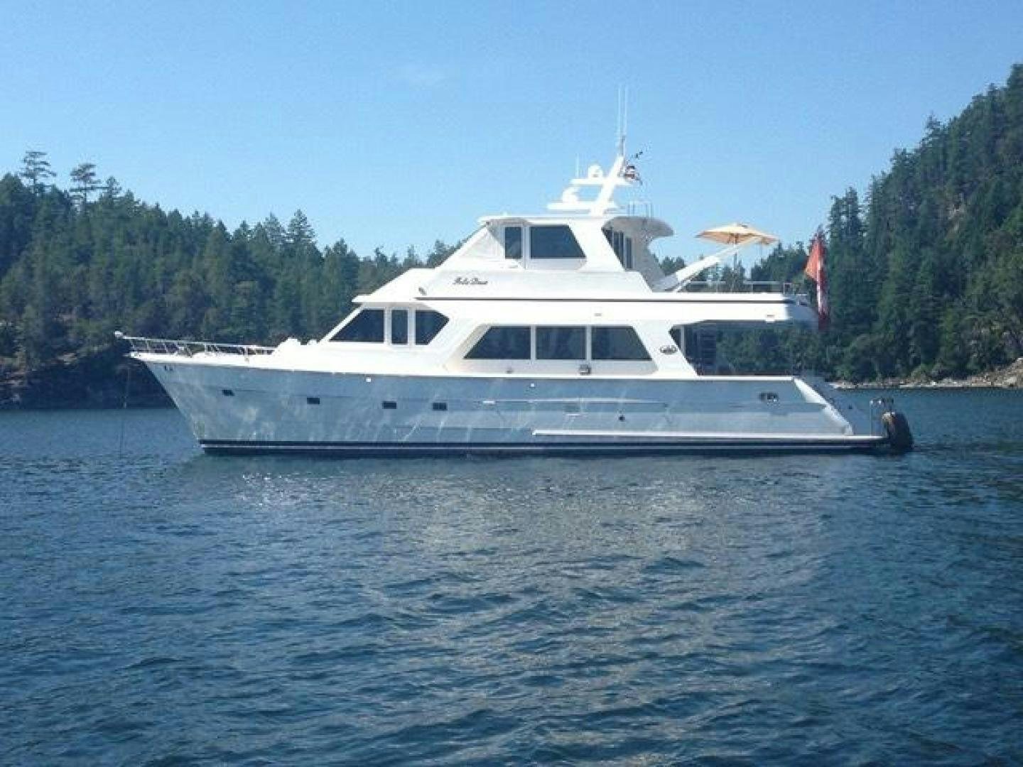 a boat on the water aboard FOLIE DEUX Yacht for Sale