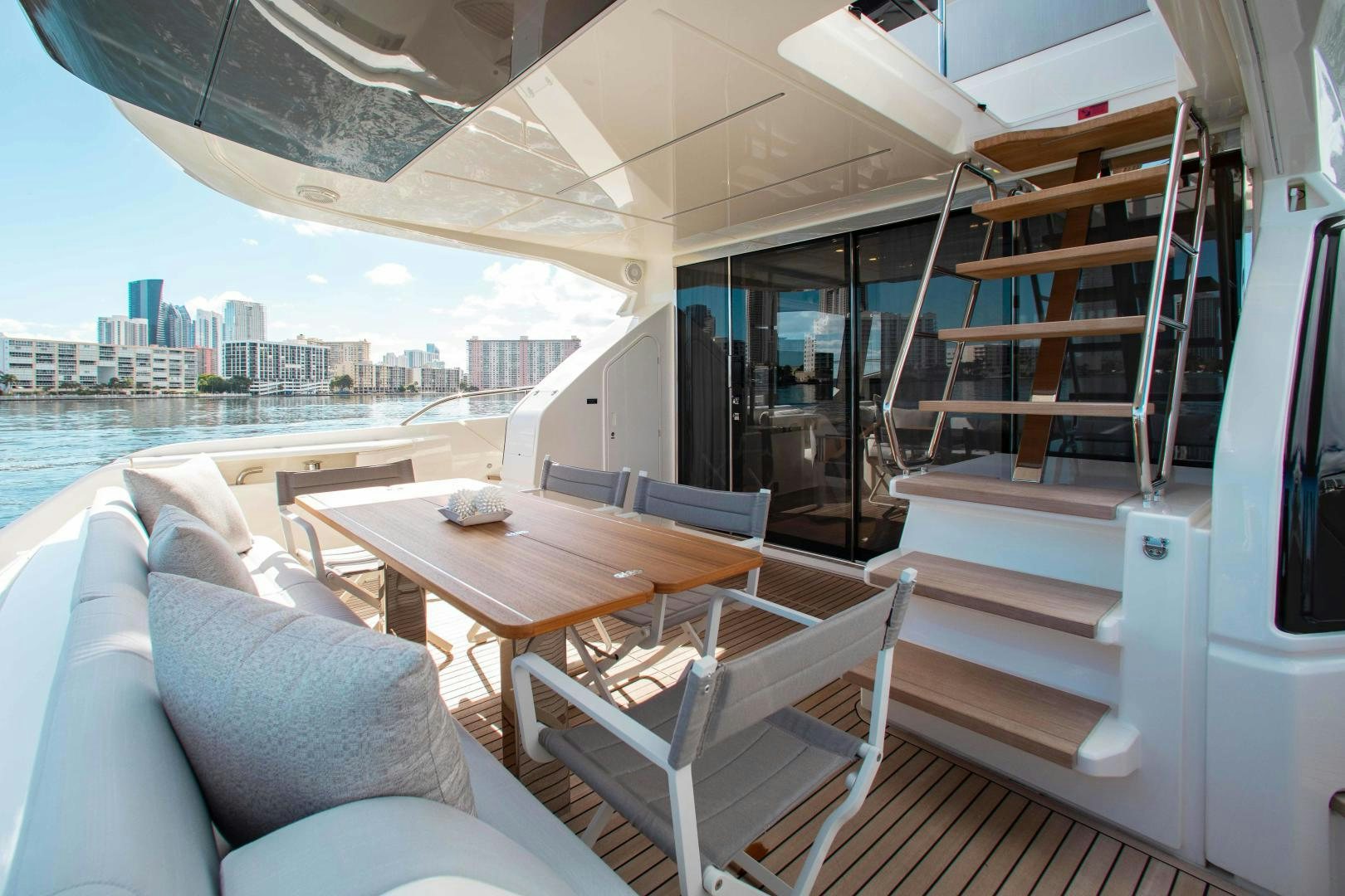 a boat on the water aboard OUR TRADE Yacht for Sale