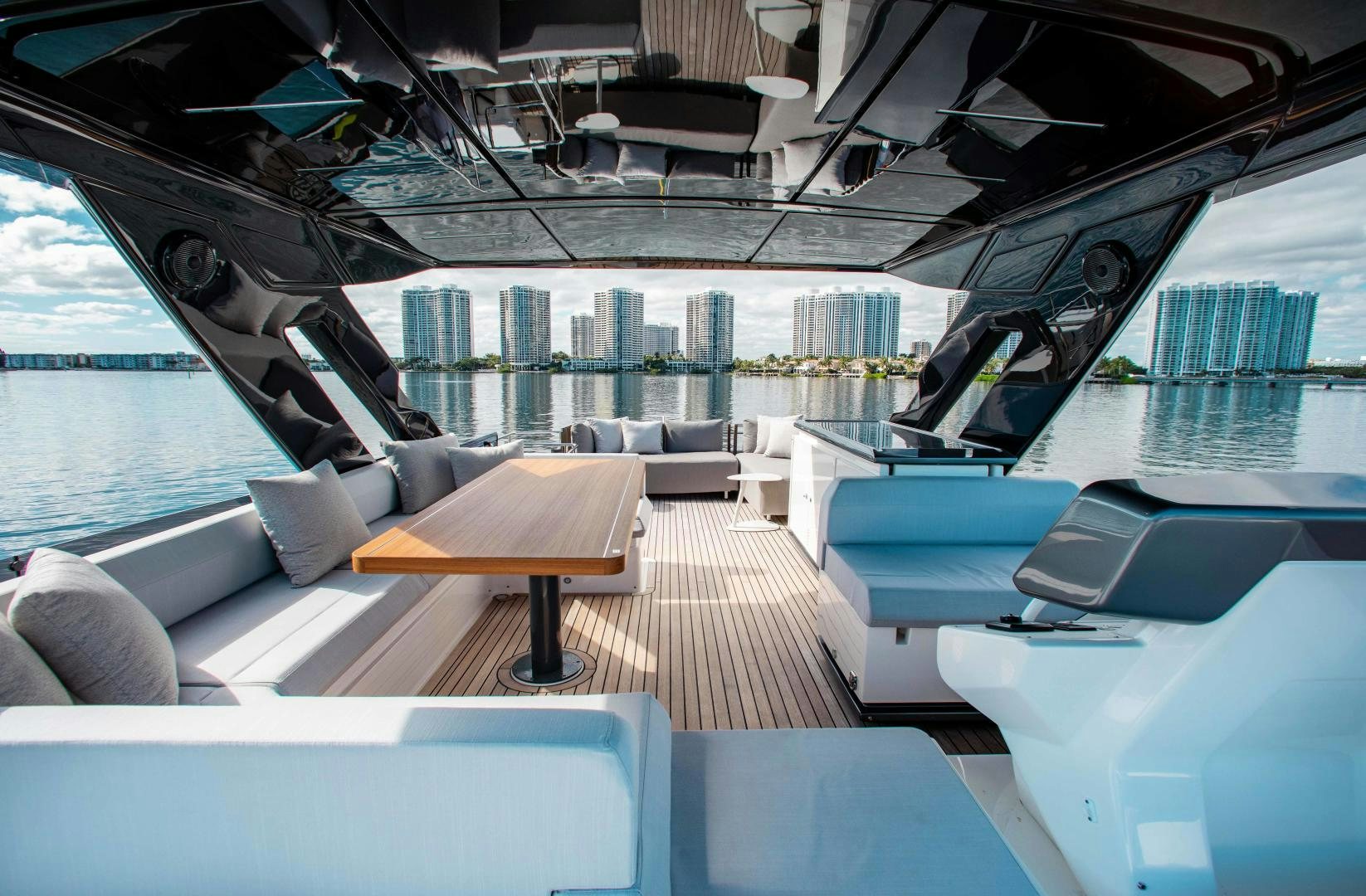 a boat on the water aboard OUR TRADE Yacht for Sale