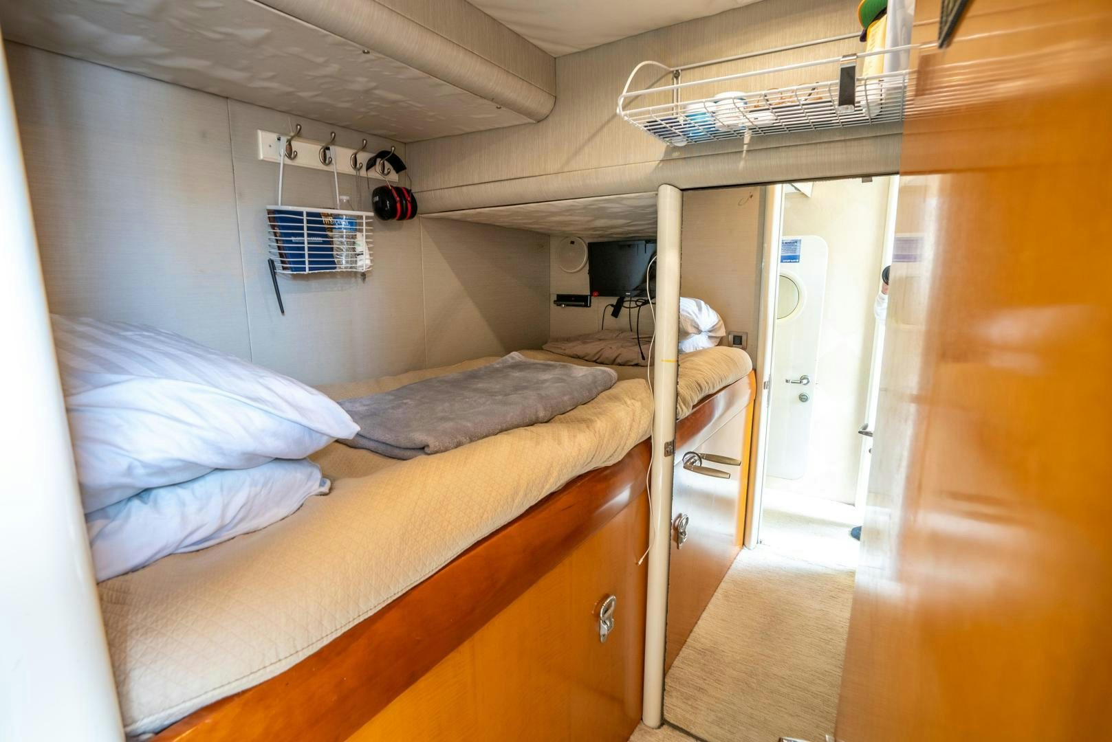 a hospital room with bunk beds aboard STARFIRE Yacht for Sale