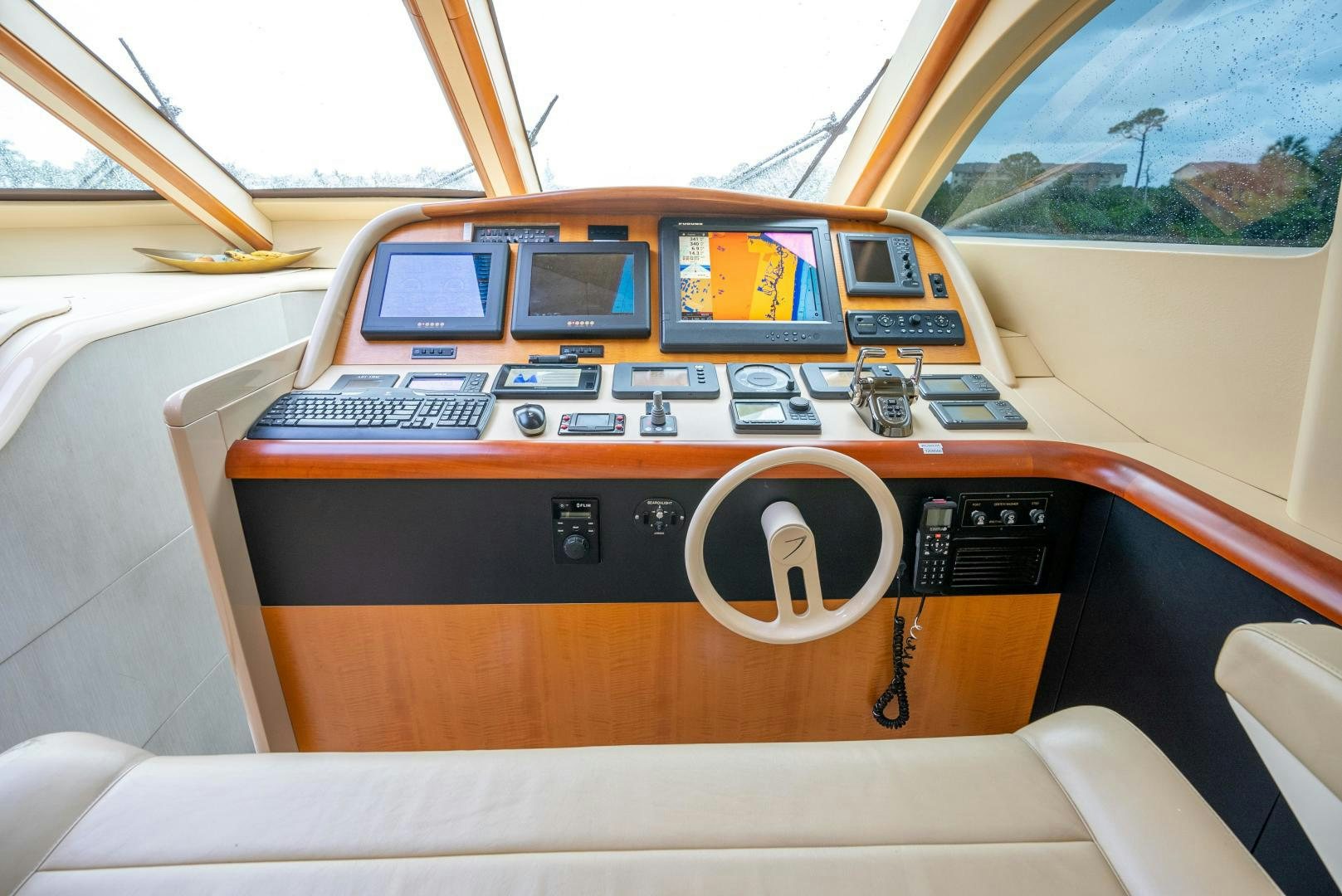 the inside of a car aboard STARFIRE Yacht for Sale