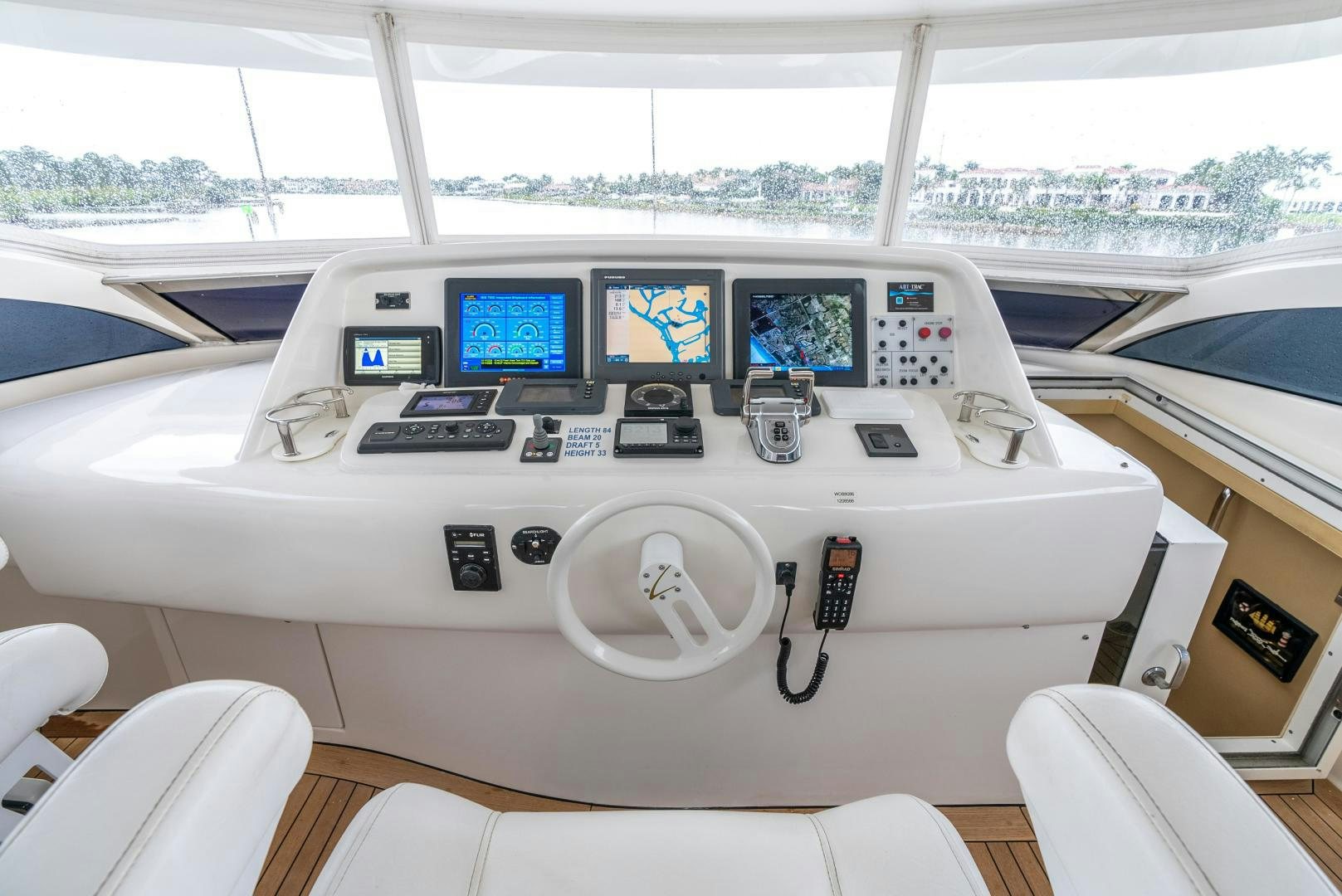 inside of a cockpit aboard STARFIRE Yacht for Sale