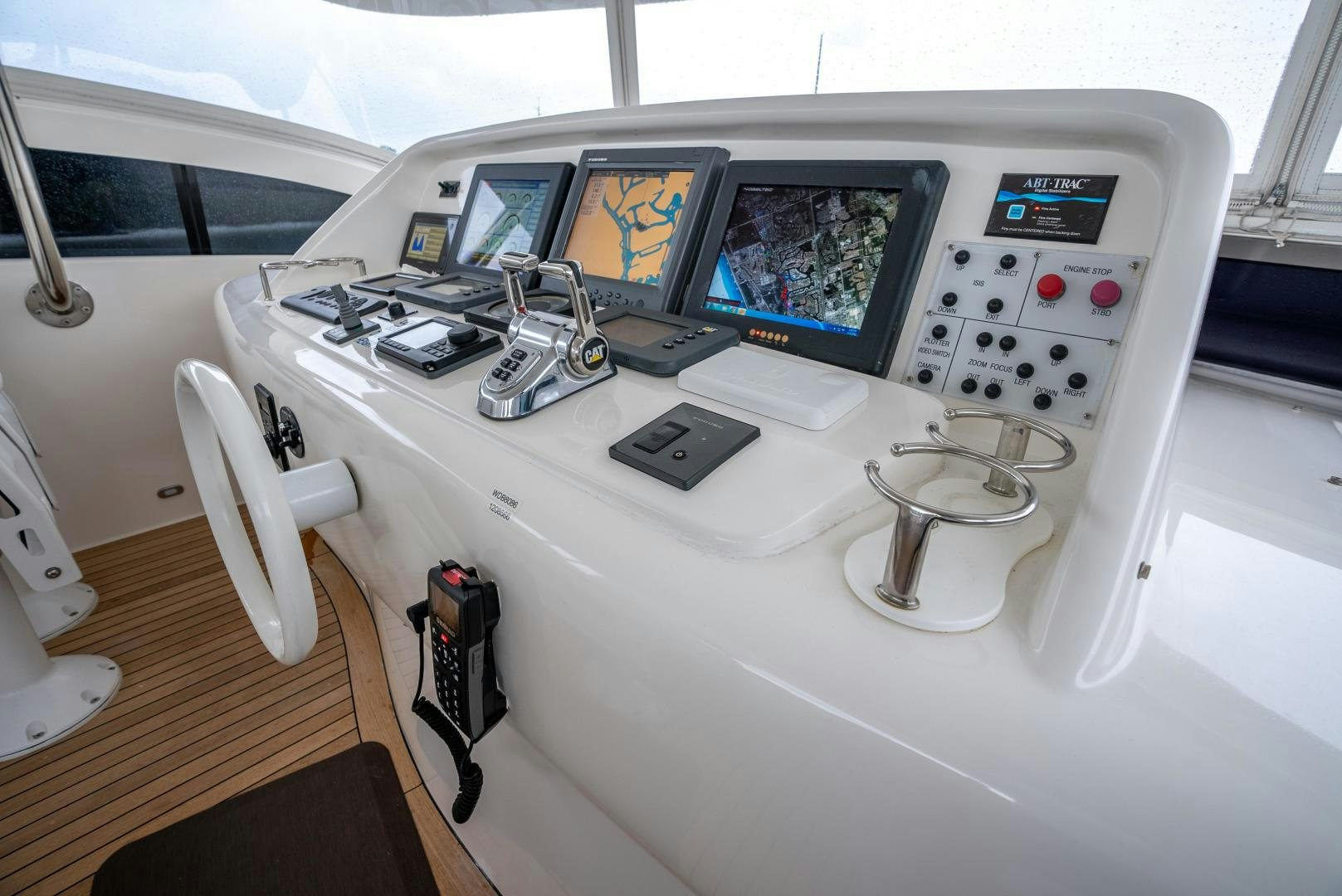 a white machine with buttons and a screen aboard STARFIRE Yacht for Sale