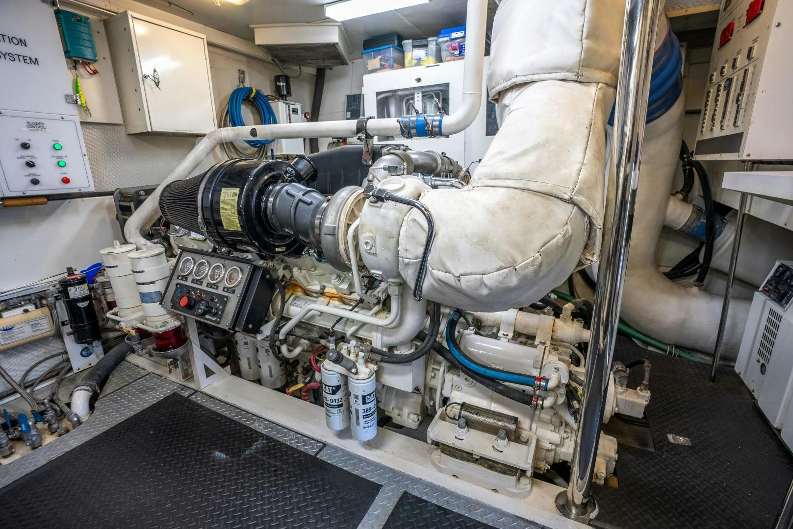 a machine with a large metal tube aboard STARFIRE Yacht for Sale