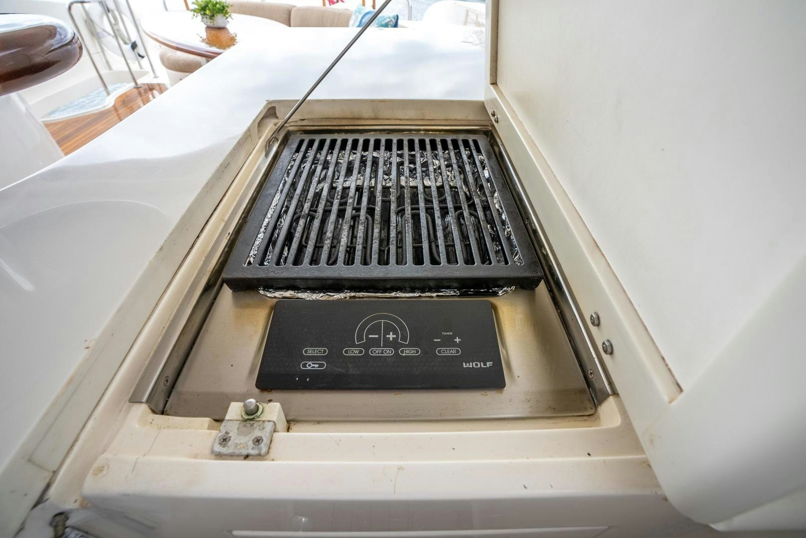 a black and white electric guitar aboard STARFIRE Yacht for Sale