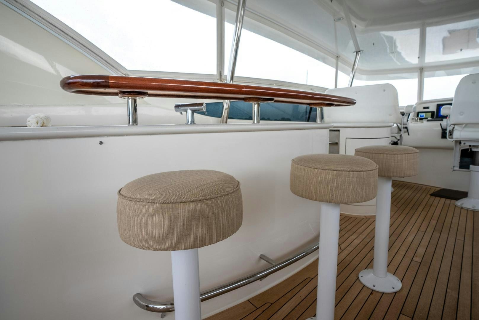a boat with a wooden paddle aboard STARFIRE Yacht for Sale