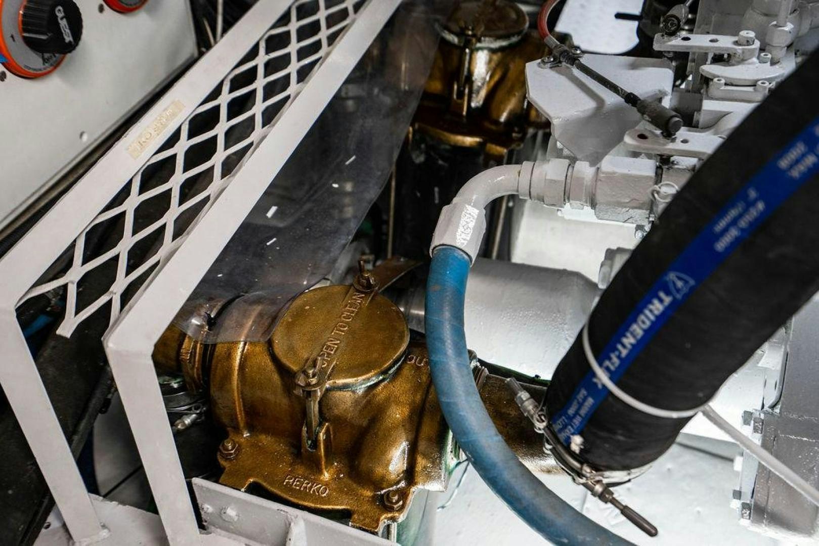 a close-up of a machine aboard THREE BLESSINGS Yacht for Sale