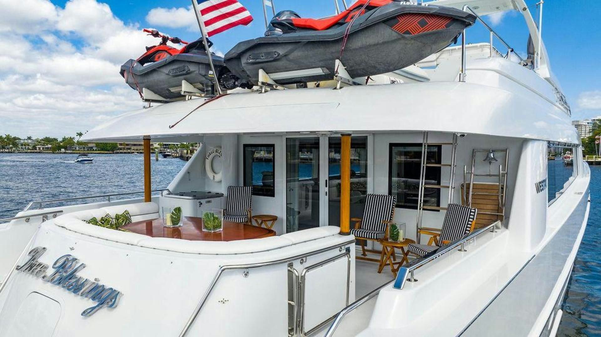 a boat on the water aboard THREE BLESSINGS Yacht for Sale