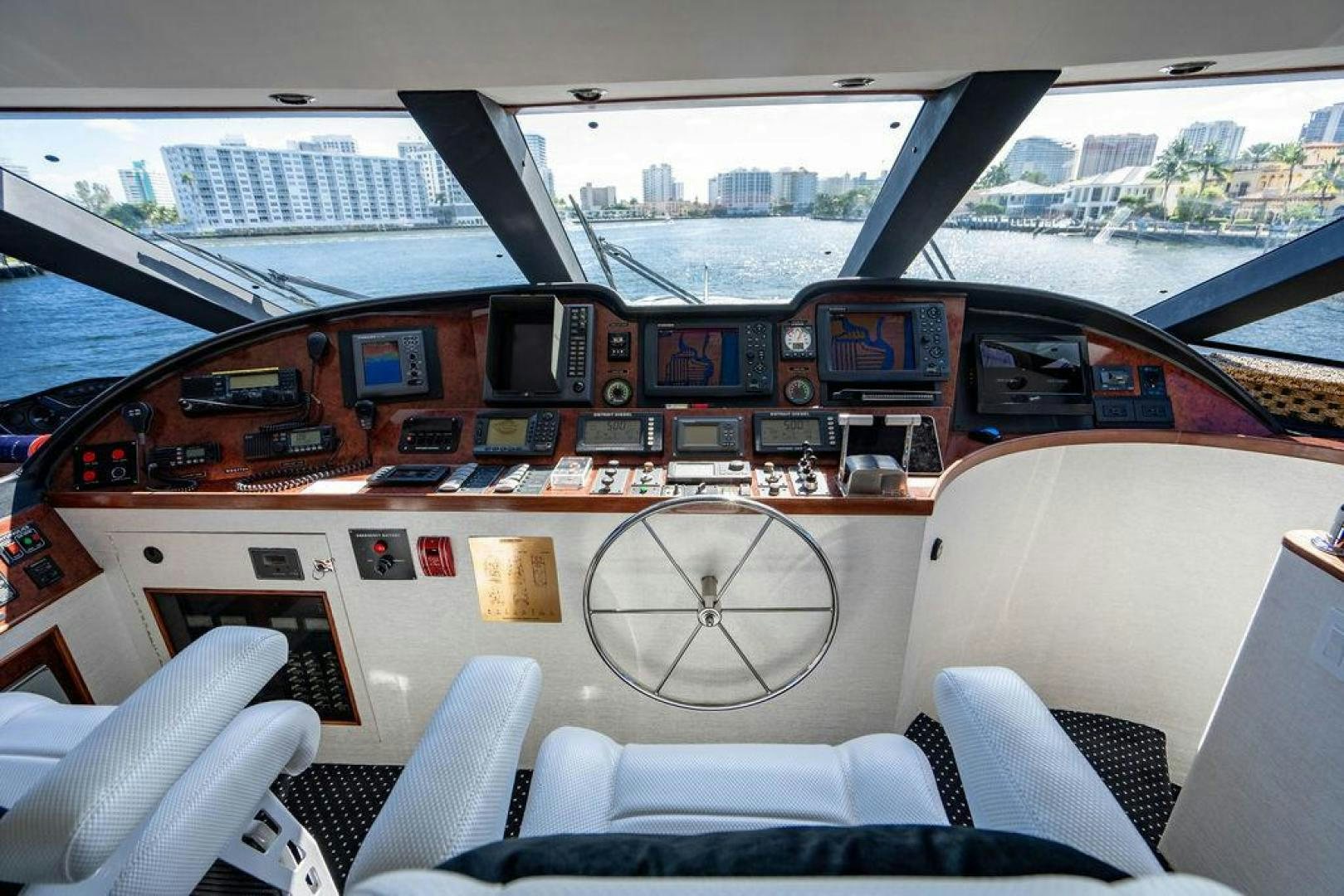 inside of a car aboard THREE BLESSINGS Yacht for Sale