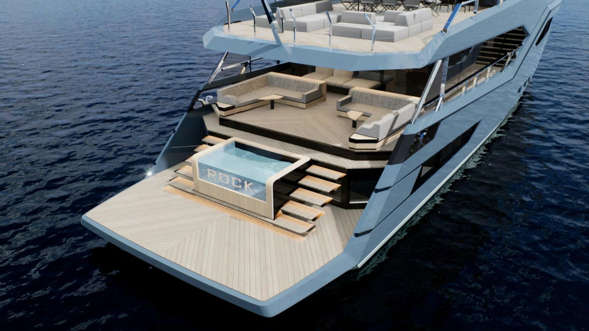 a boat on the water aboard EVADNE ROCK XL HULL 1 Yacht for Sale