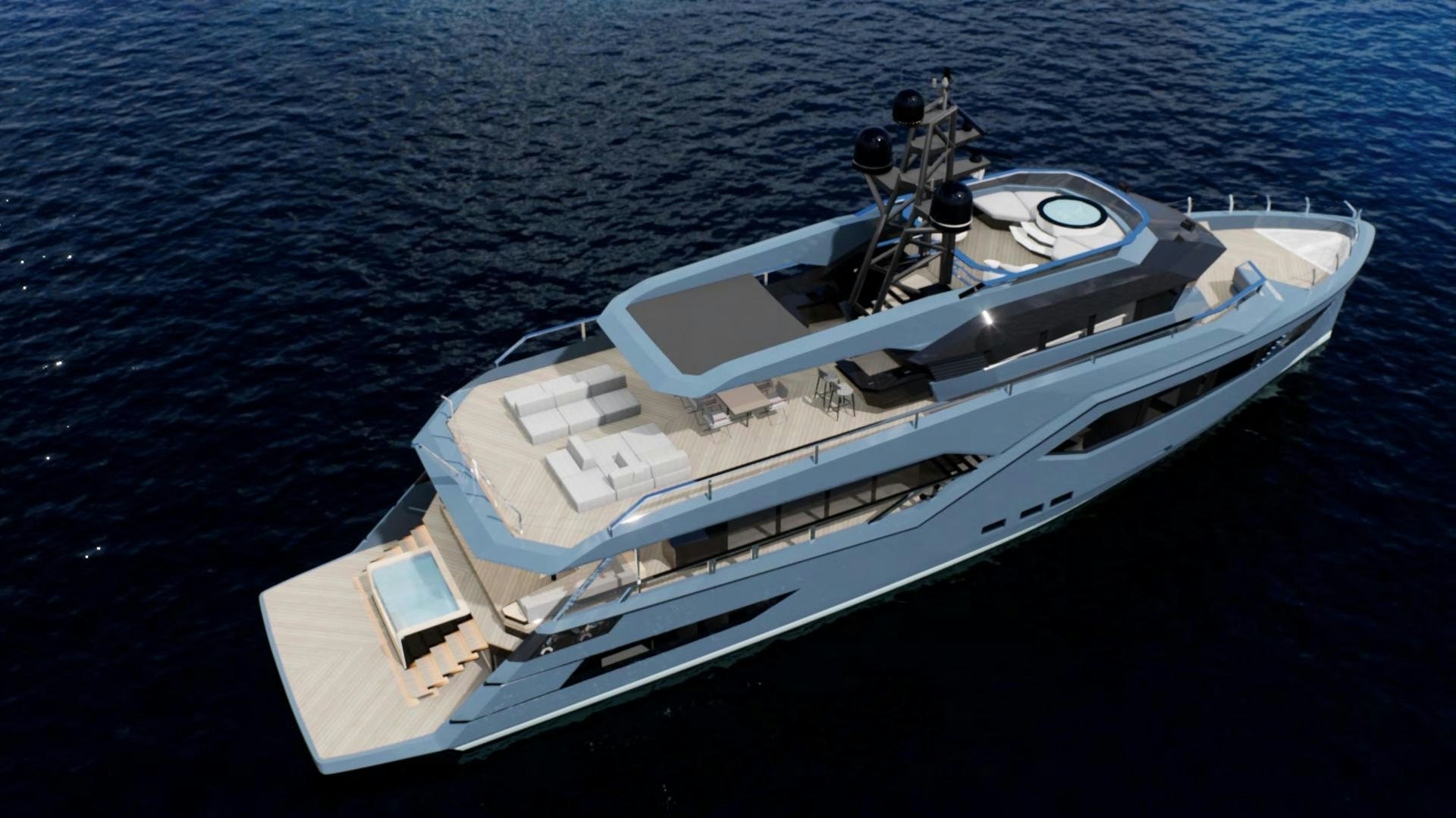 a boat on the water aboard EVADNE ROCK XL HULL 1 Yacht for Sale