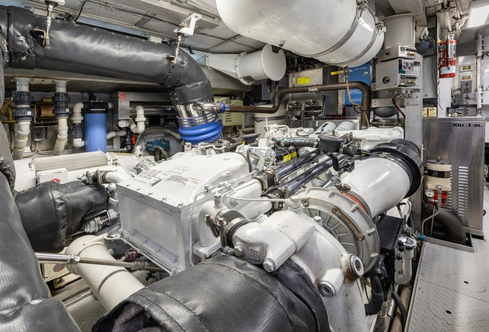 a machine with a large amount of pipes aboard SIMARON Yacht for Sale