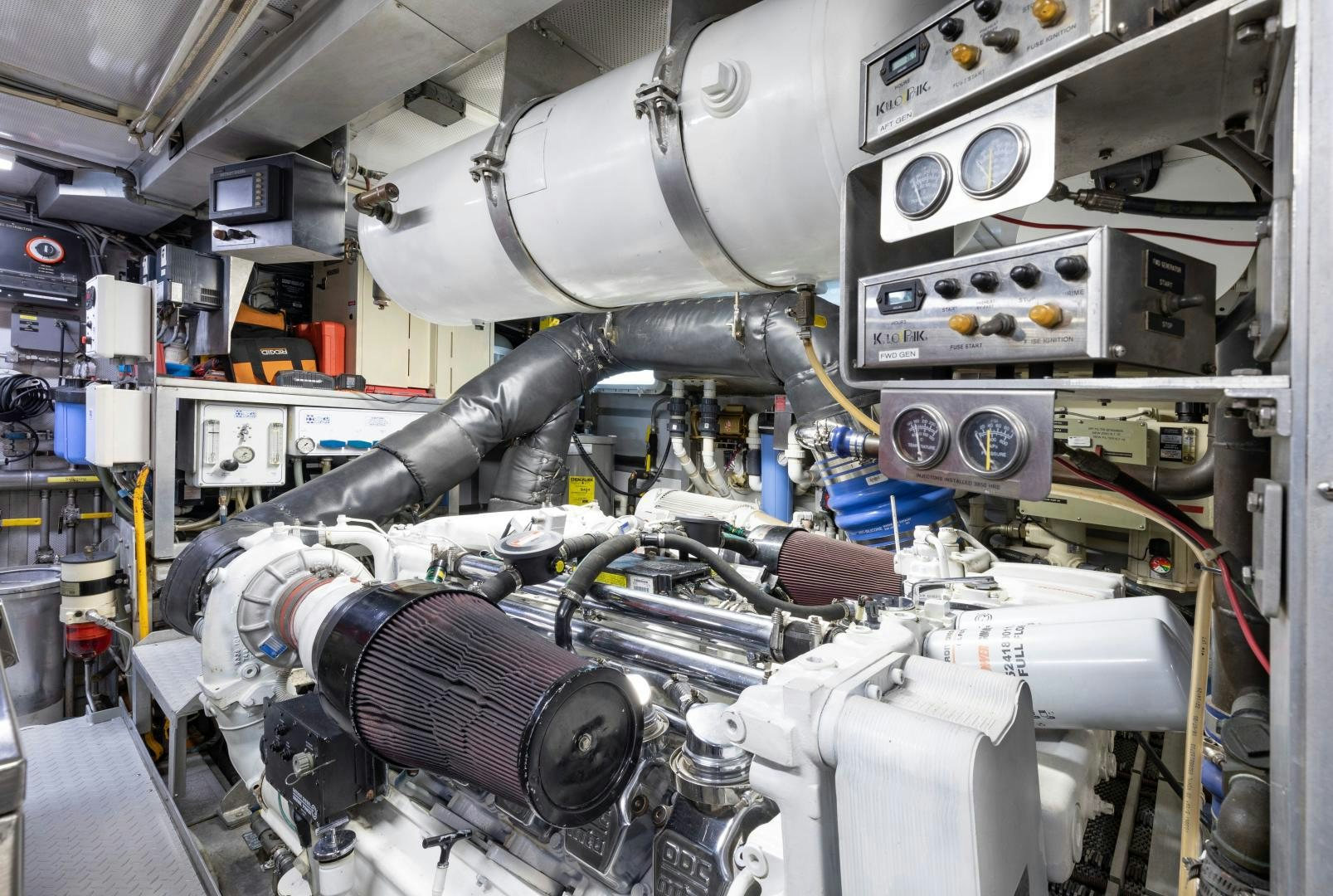 a close-up of a machine aboard SIMARON Yacht for Sale