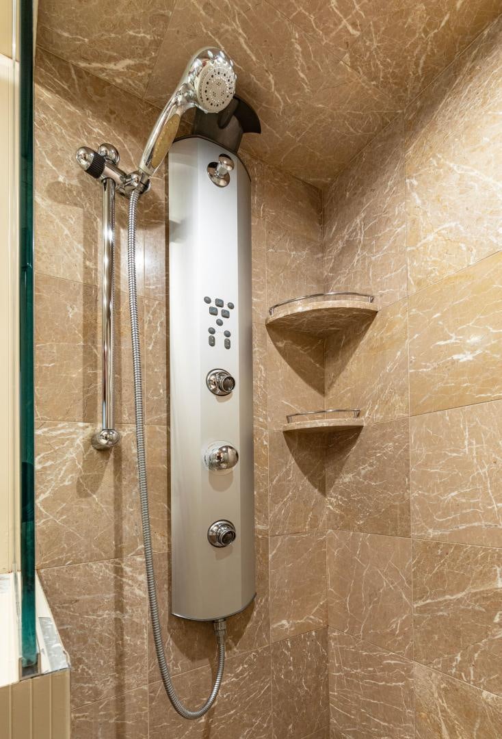 a white electric guitar aboard SIMARON Yacht for Sale