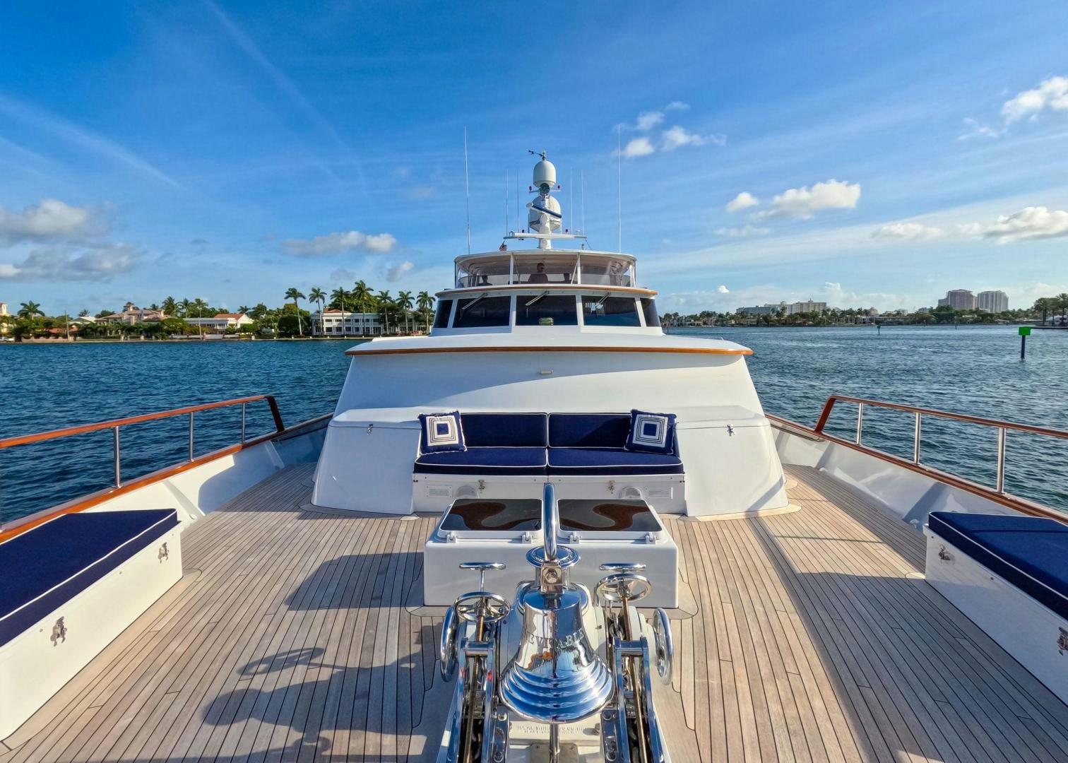 a boat on a dock aboard INEVITABLE Yacht for Sale