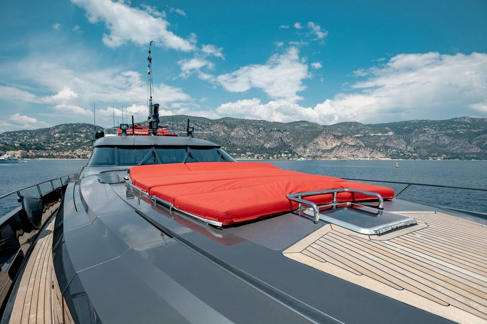 a boat on a dock aboard KJOS Yacht for Sale