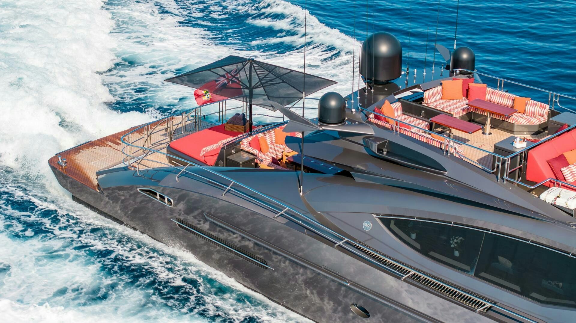 a ship on the water aboard KJOS Yacht for Sale