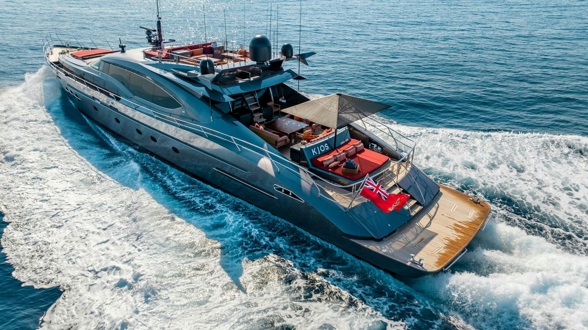 a boat on the water aboard KJOS Yacht for Sale