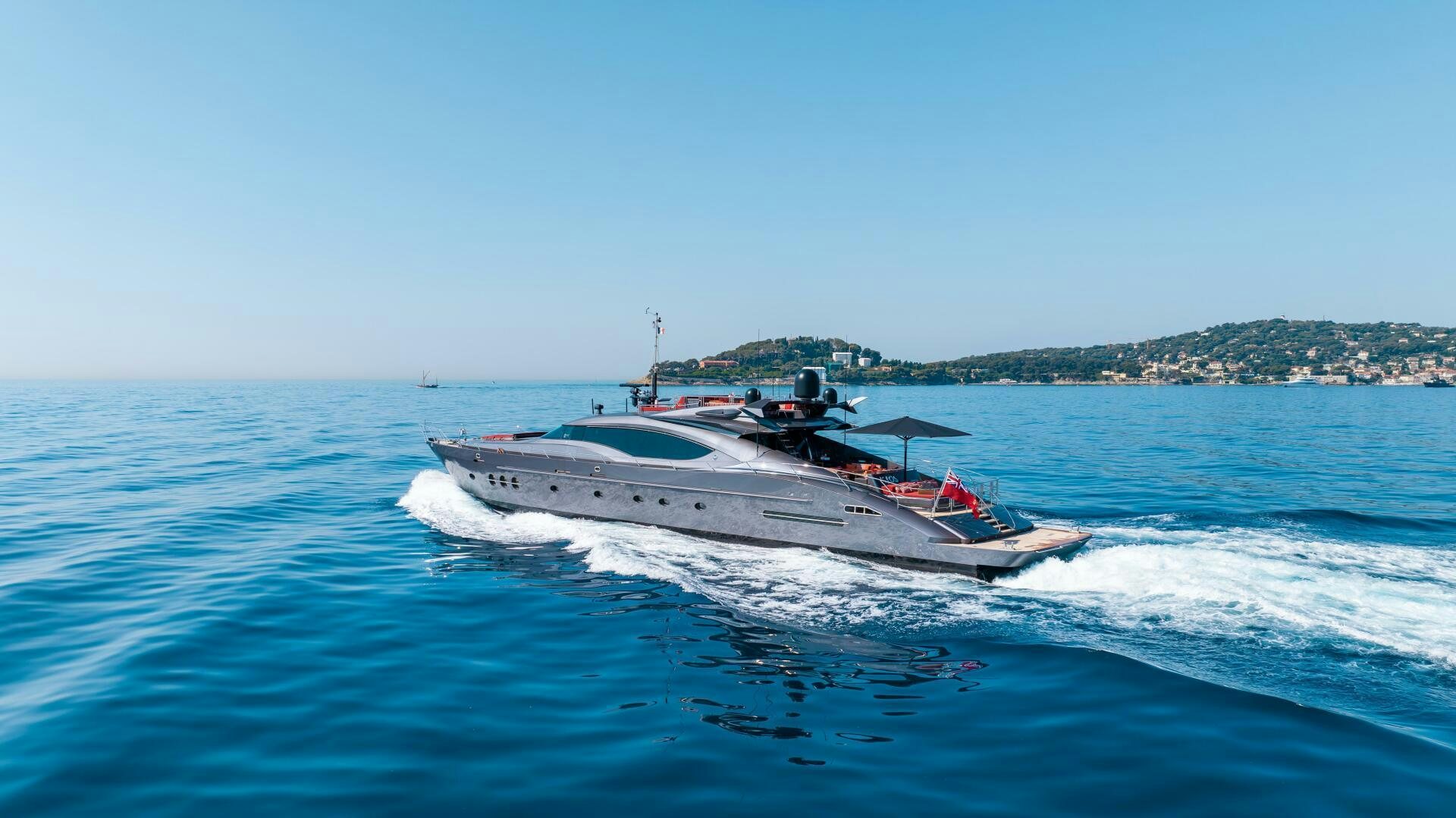 a boat on the water aboard KJOS Yacht for Sale