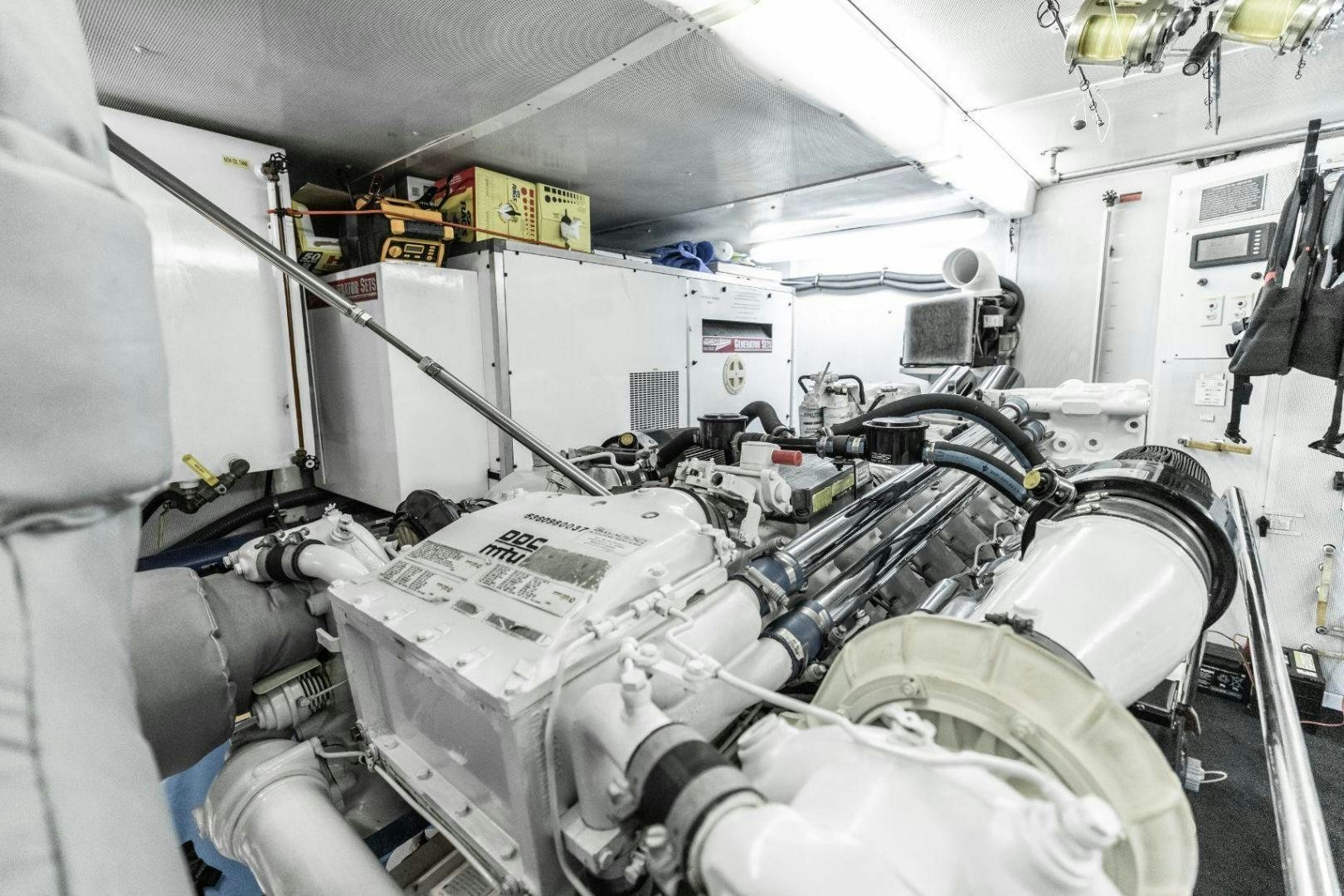 a room with several machines aboard CHECKERED PAST Yacht for Sale