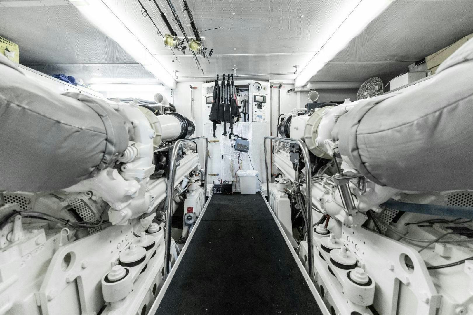 a room full of tanks aboard CHECKERED PAST Yacht for Sale