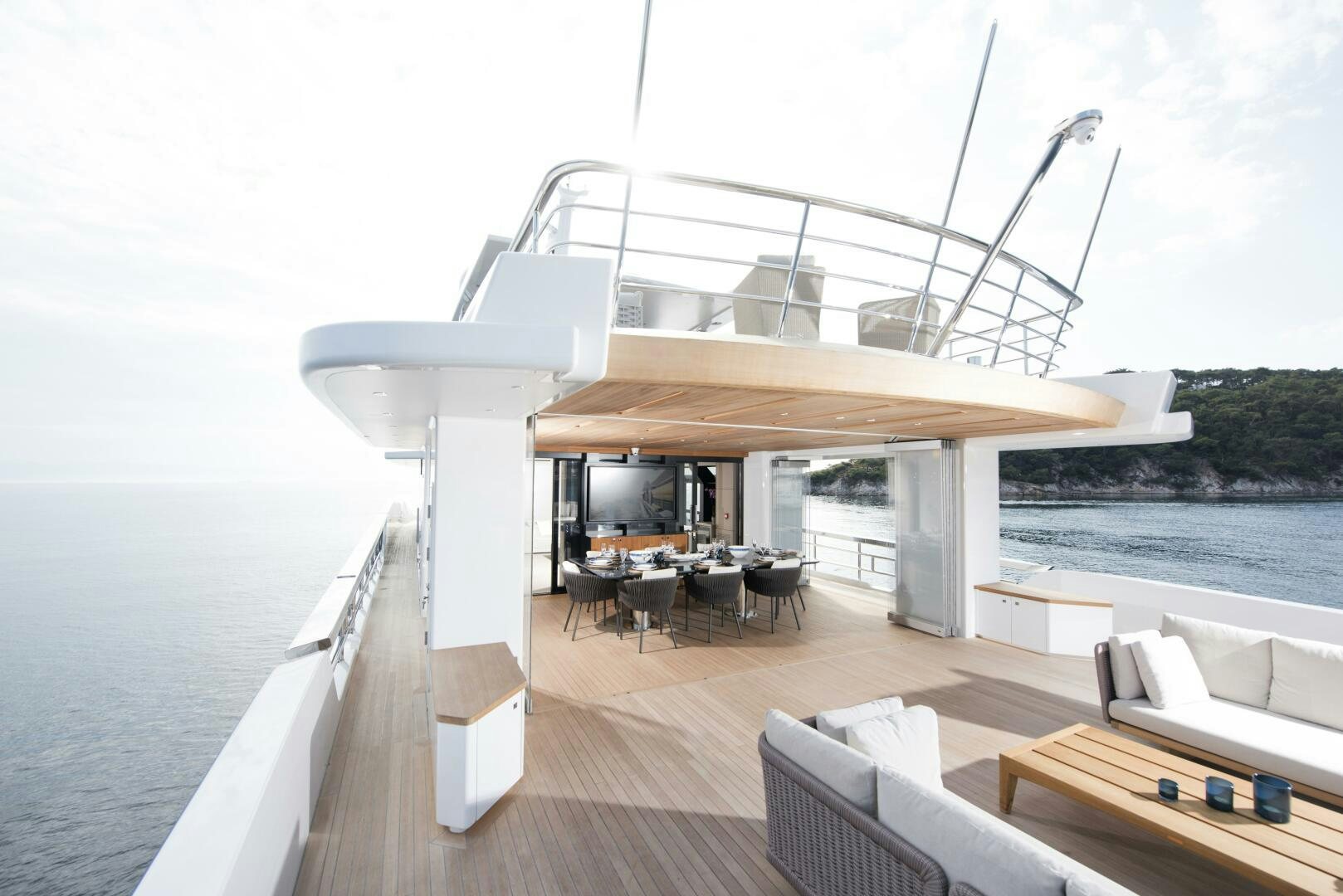 a boat on a water body aboard PICCOLO Yacht for Sale