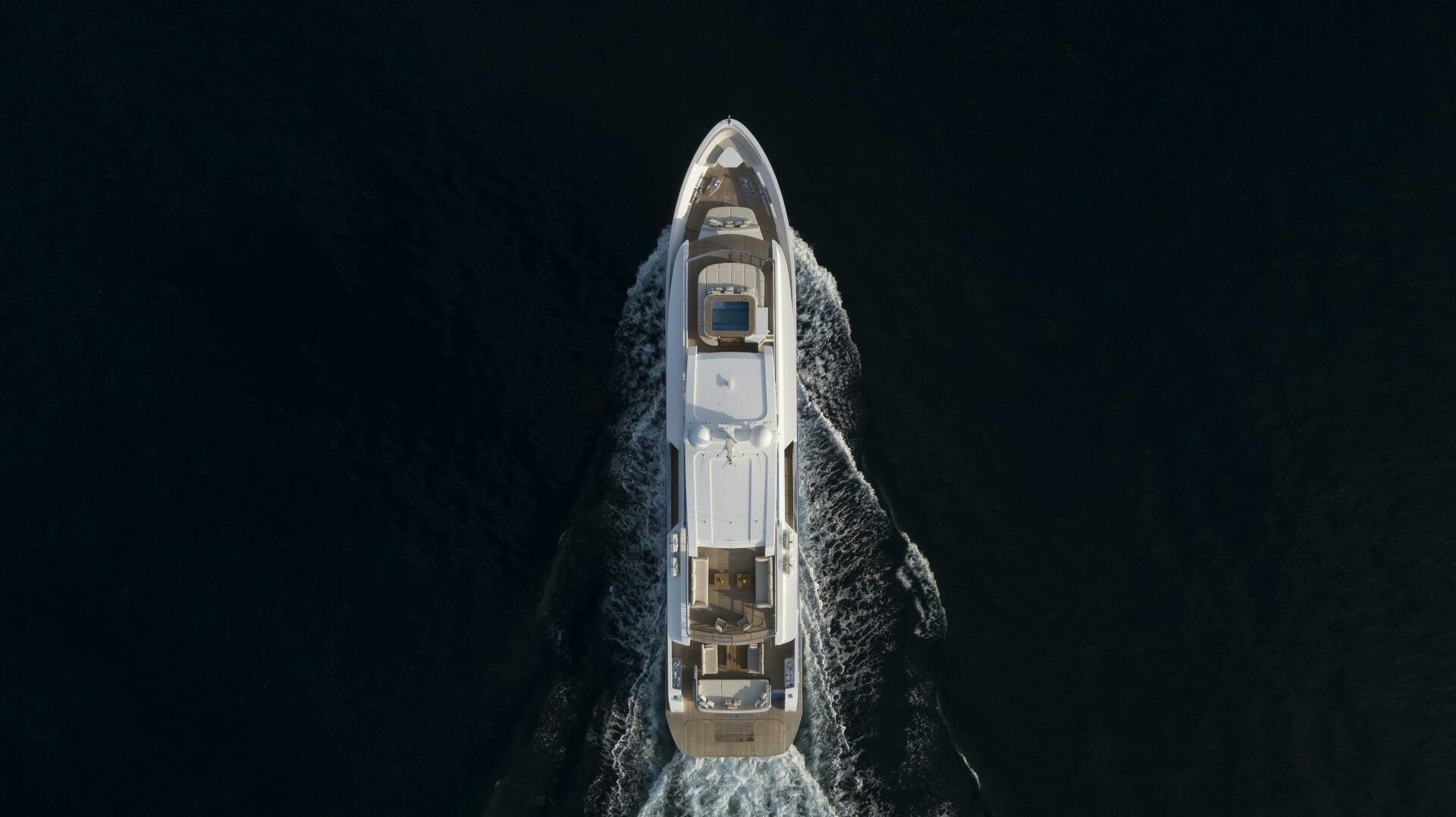 a space shuttle in space aboard PICCOLO Yacht for Sale