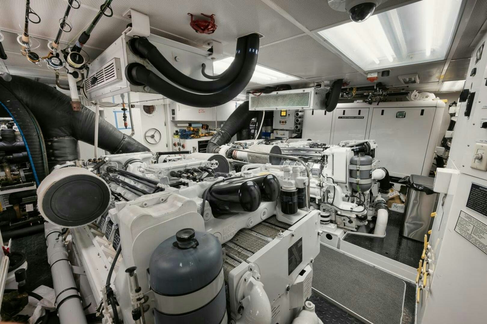 a large room with machinery aboard NATURAL 9 X KALEEN Yacht for Sale