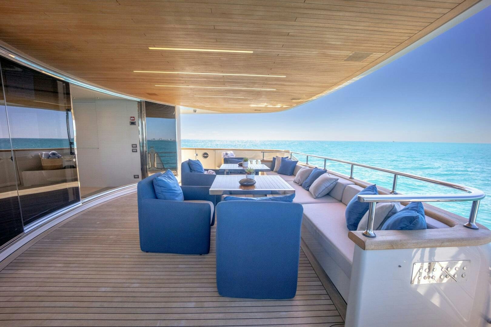 a large boat on a body of water aboard PHOENIX Yacht for Sale