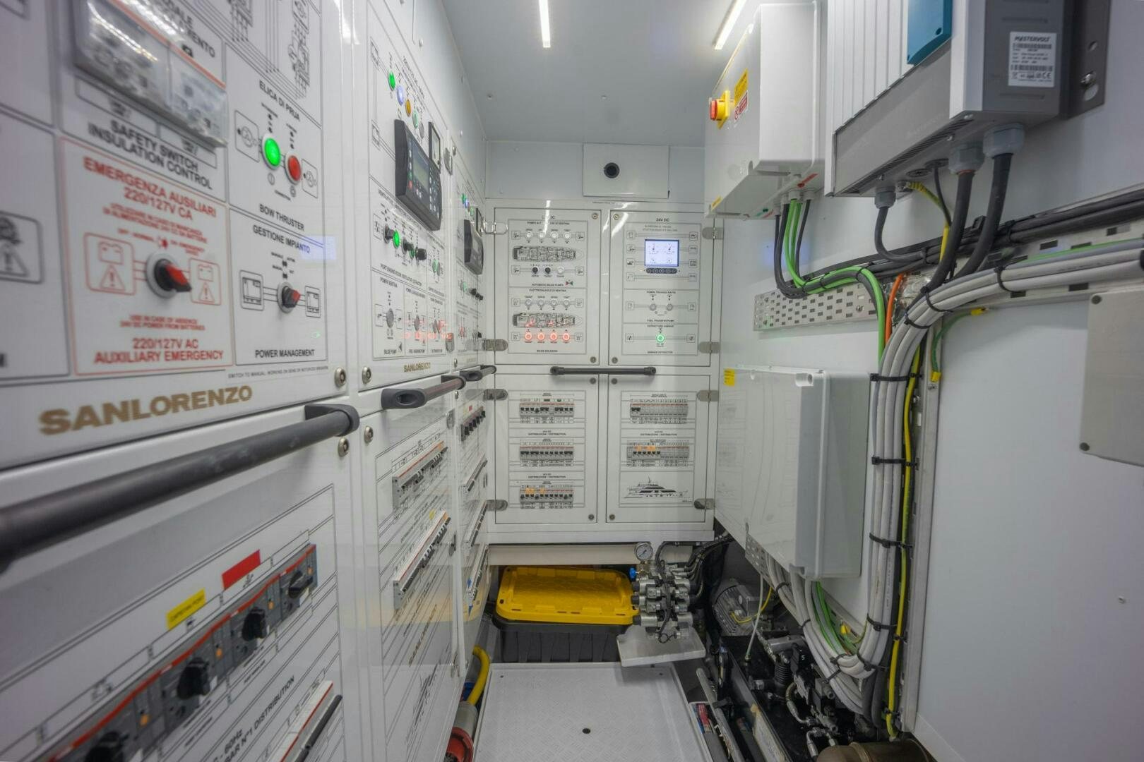 a room with white machines aboard PHOENIX Yacht for Sale