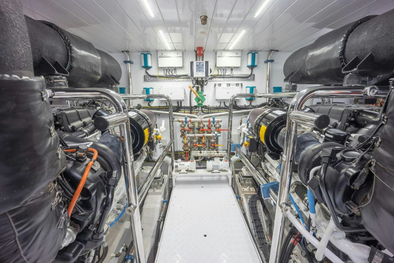 a room with machinery aboard PHOENIX Yacht for Sale