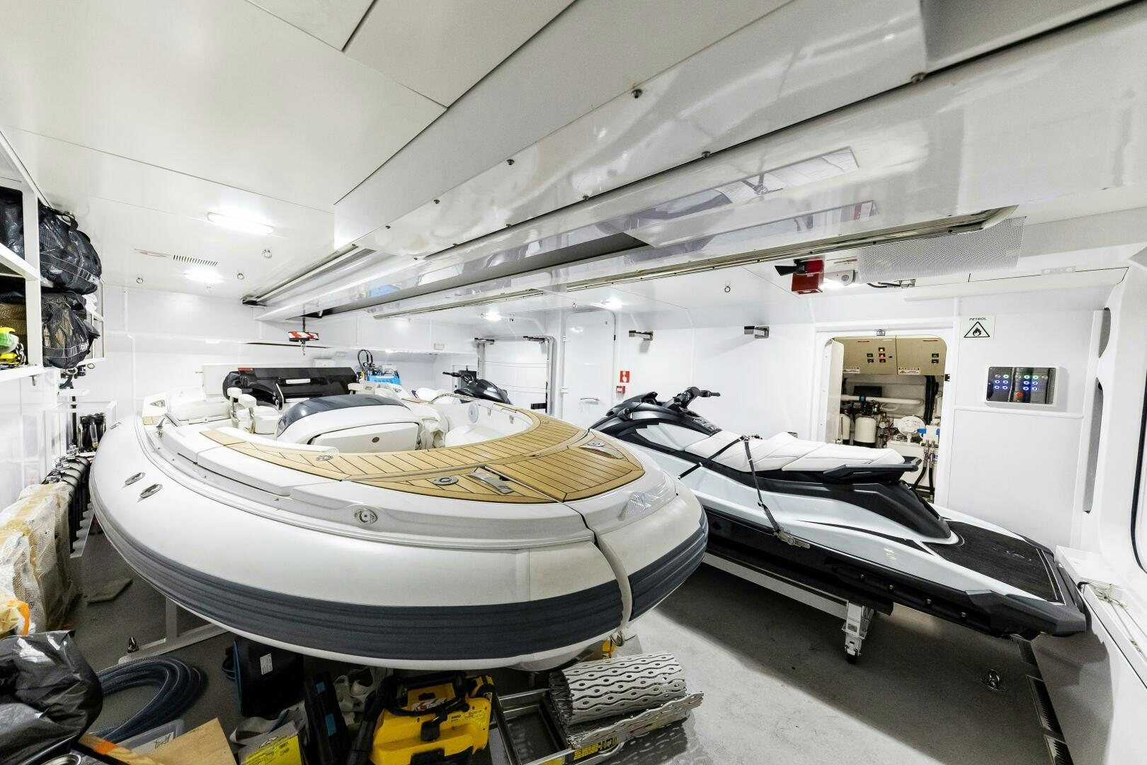 a room with a large white tank aboard CONRAD C144S HULL 4 Yacht for Sale