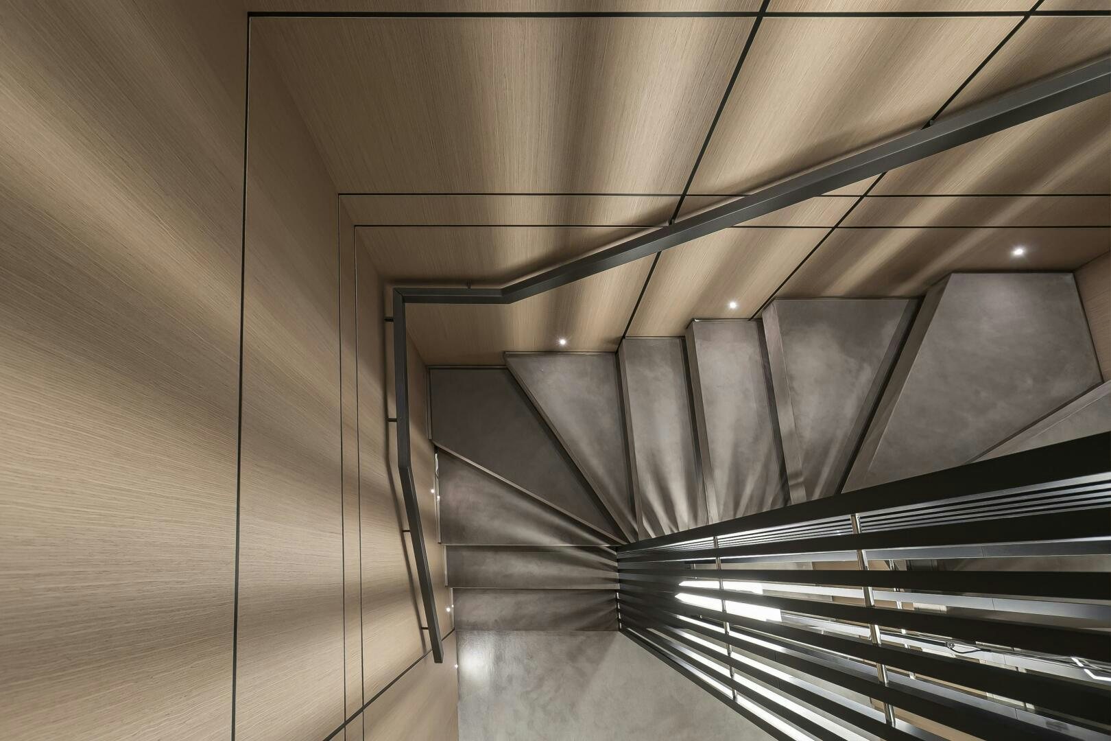 a close-up of a staircase aboard CONRAD C144S HULL 4 Yacht for Sale