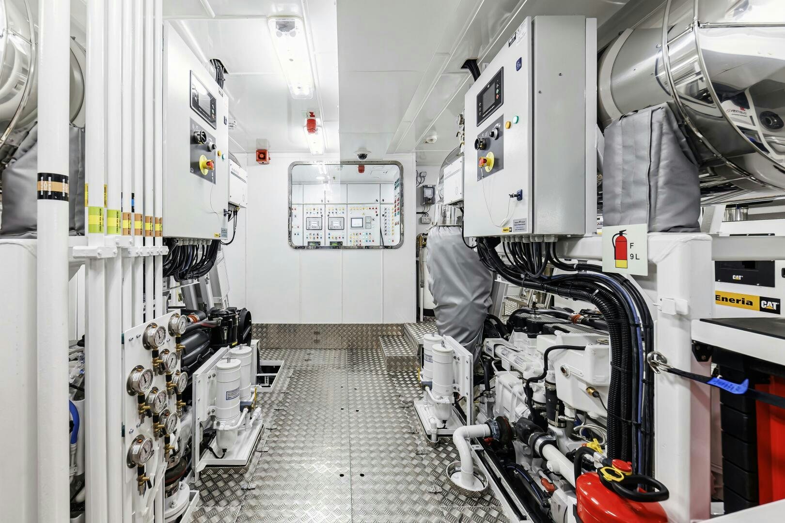 a room with machinery aboard CONRAD C144S HULL 4 Yacht for Sale